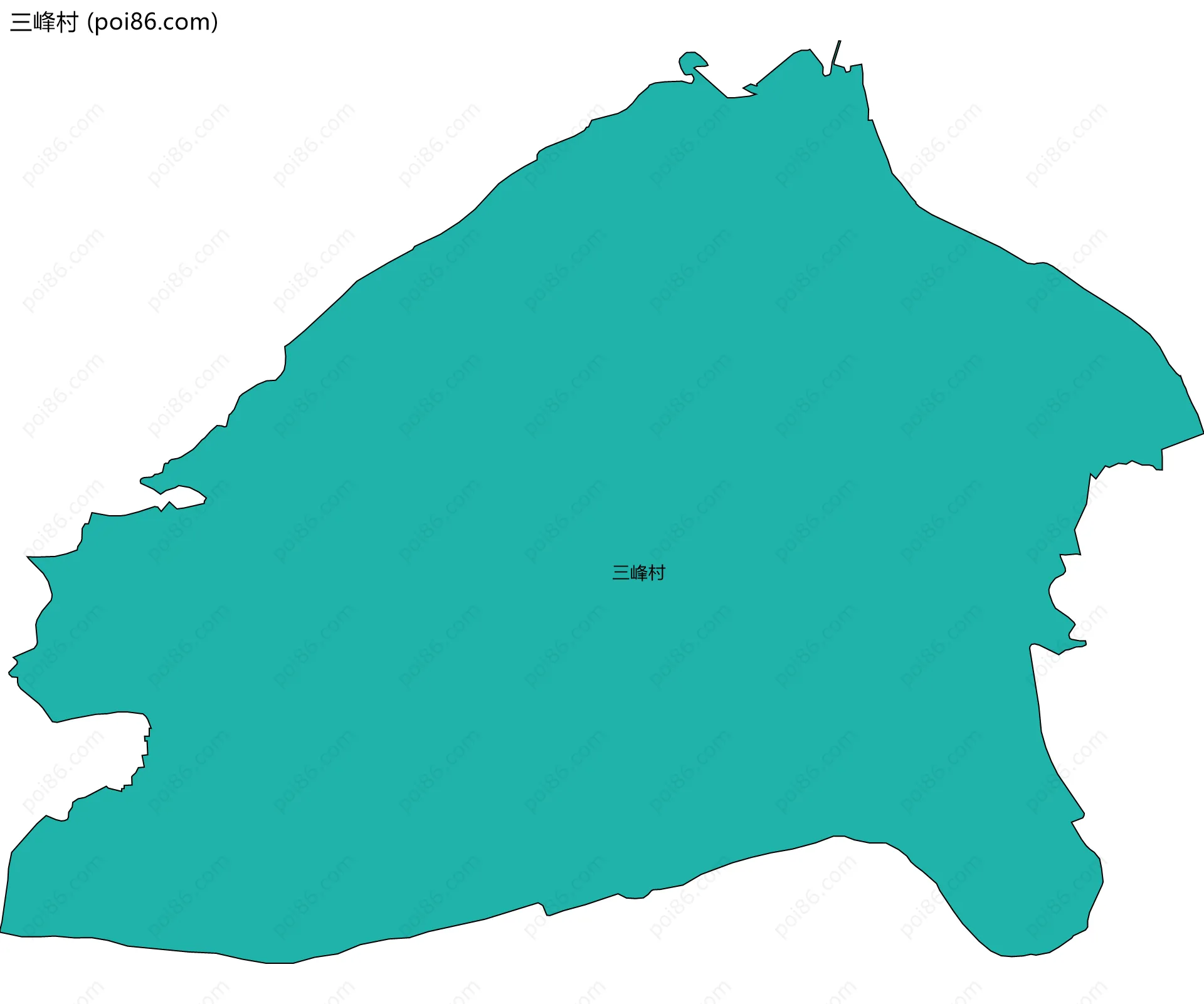 三峰村边界地图
