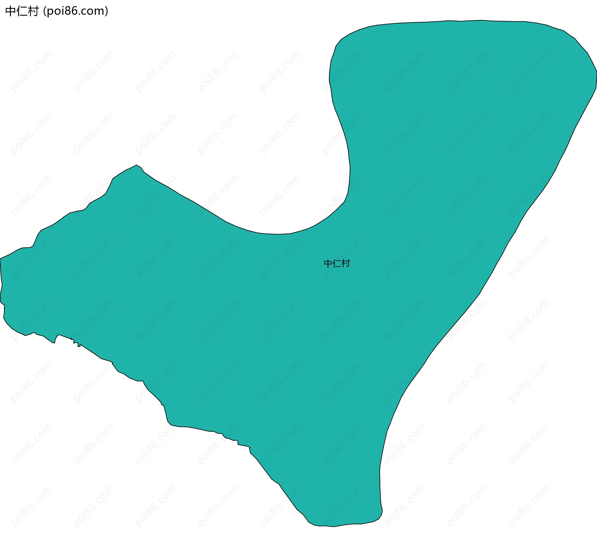 中仁村边界地图