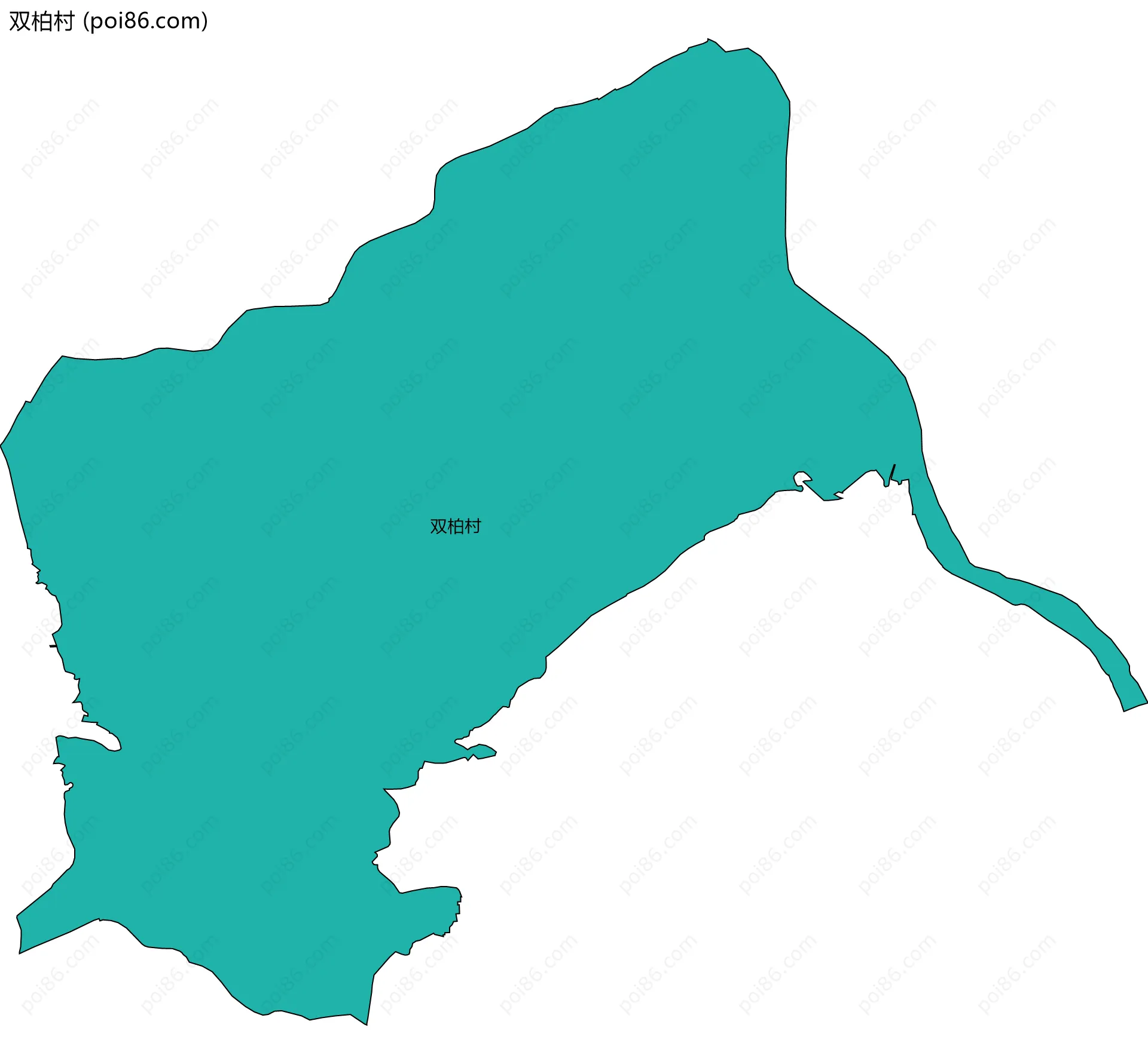 双柏村边界地图