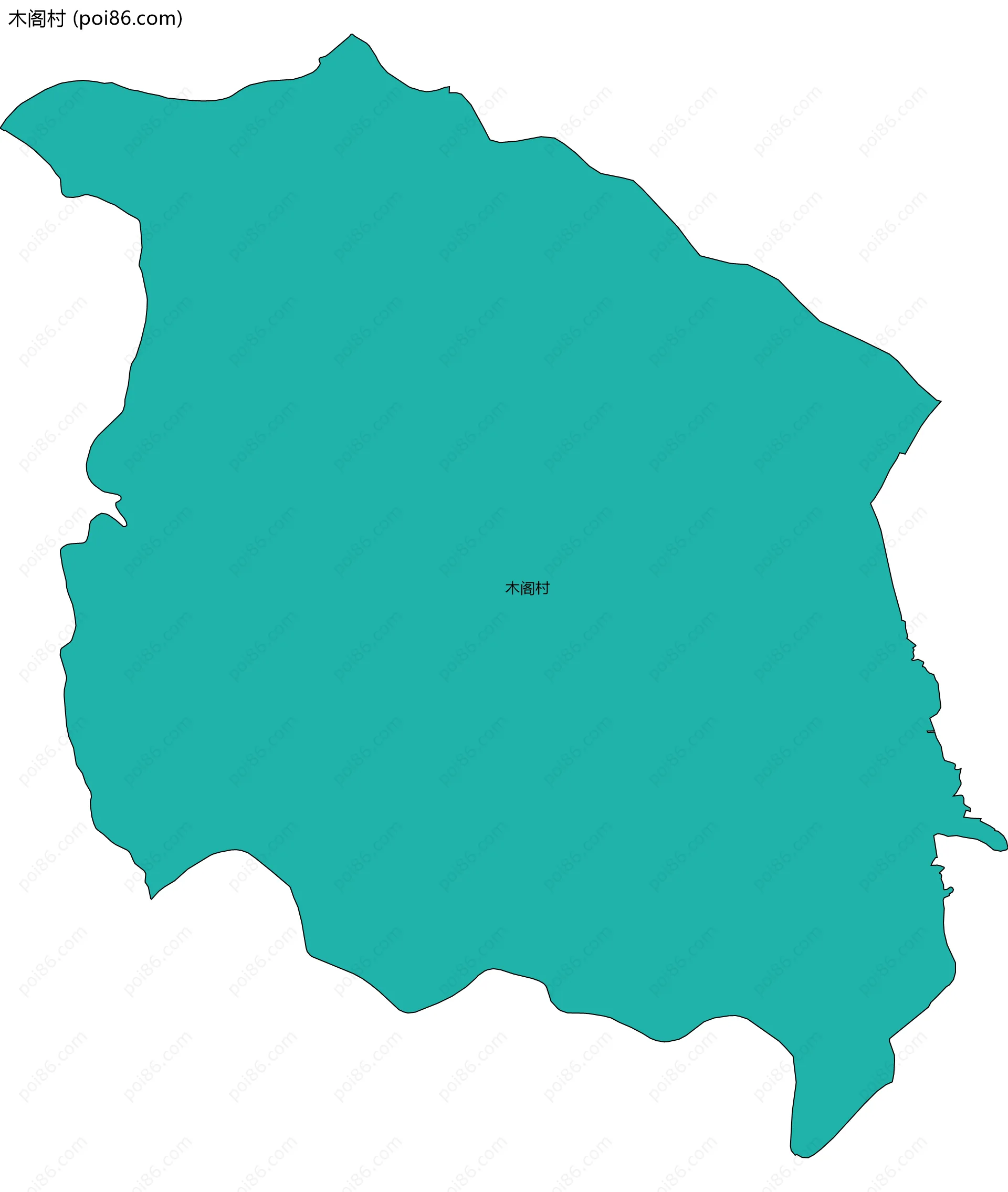 木阁村边界地图