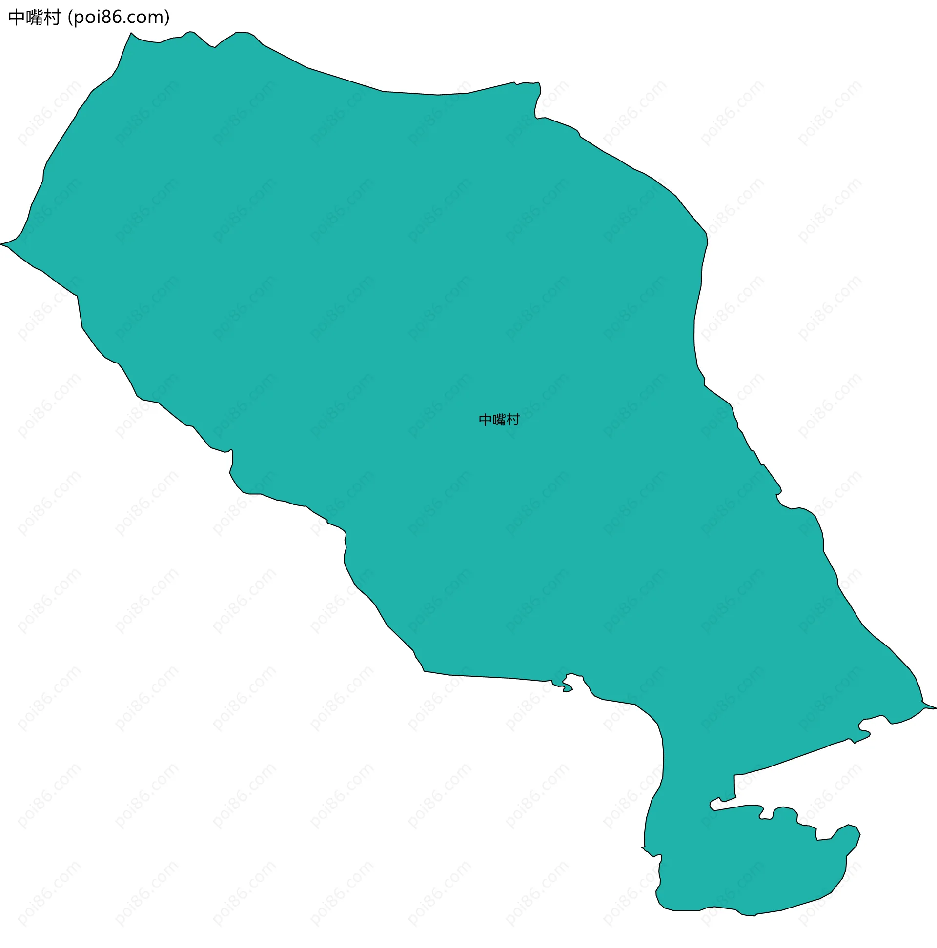 中嘴村边界地图