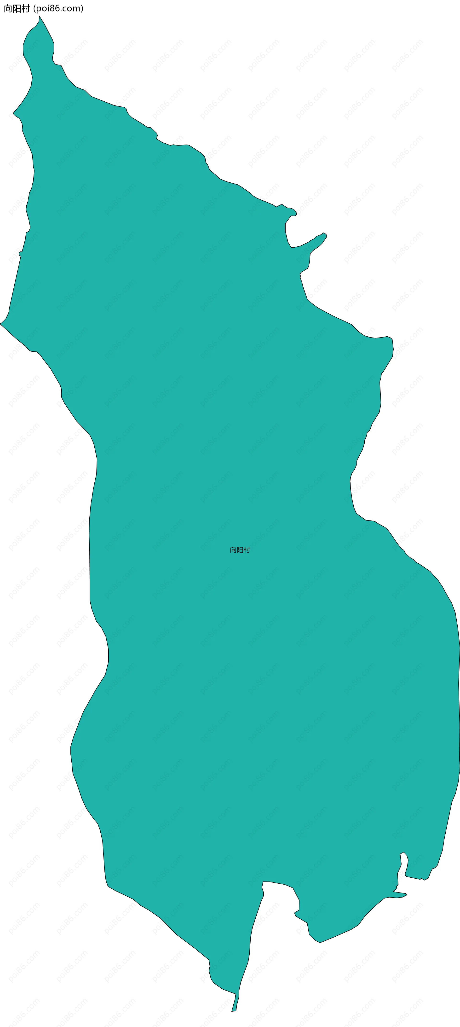 向阳村边界地图