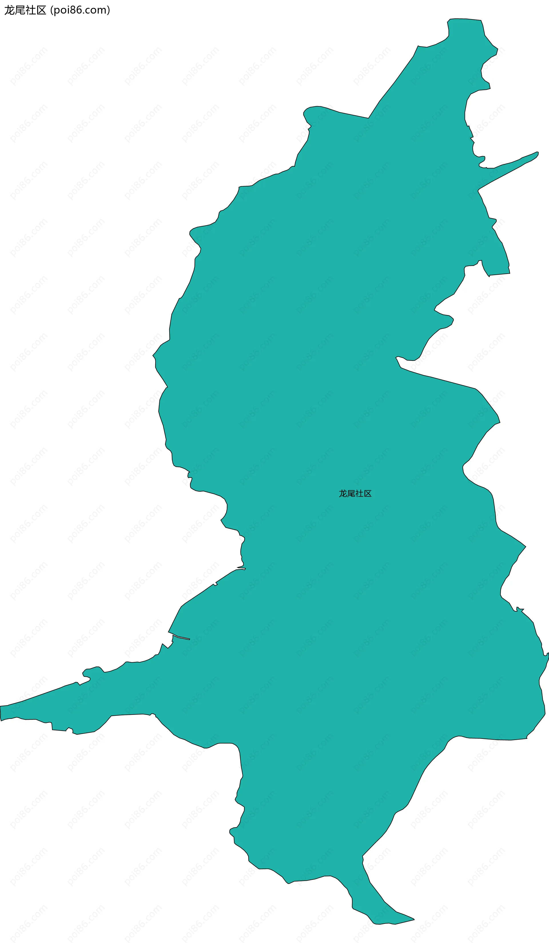 龙尾社区边界地图