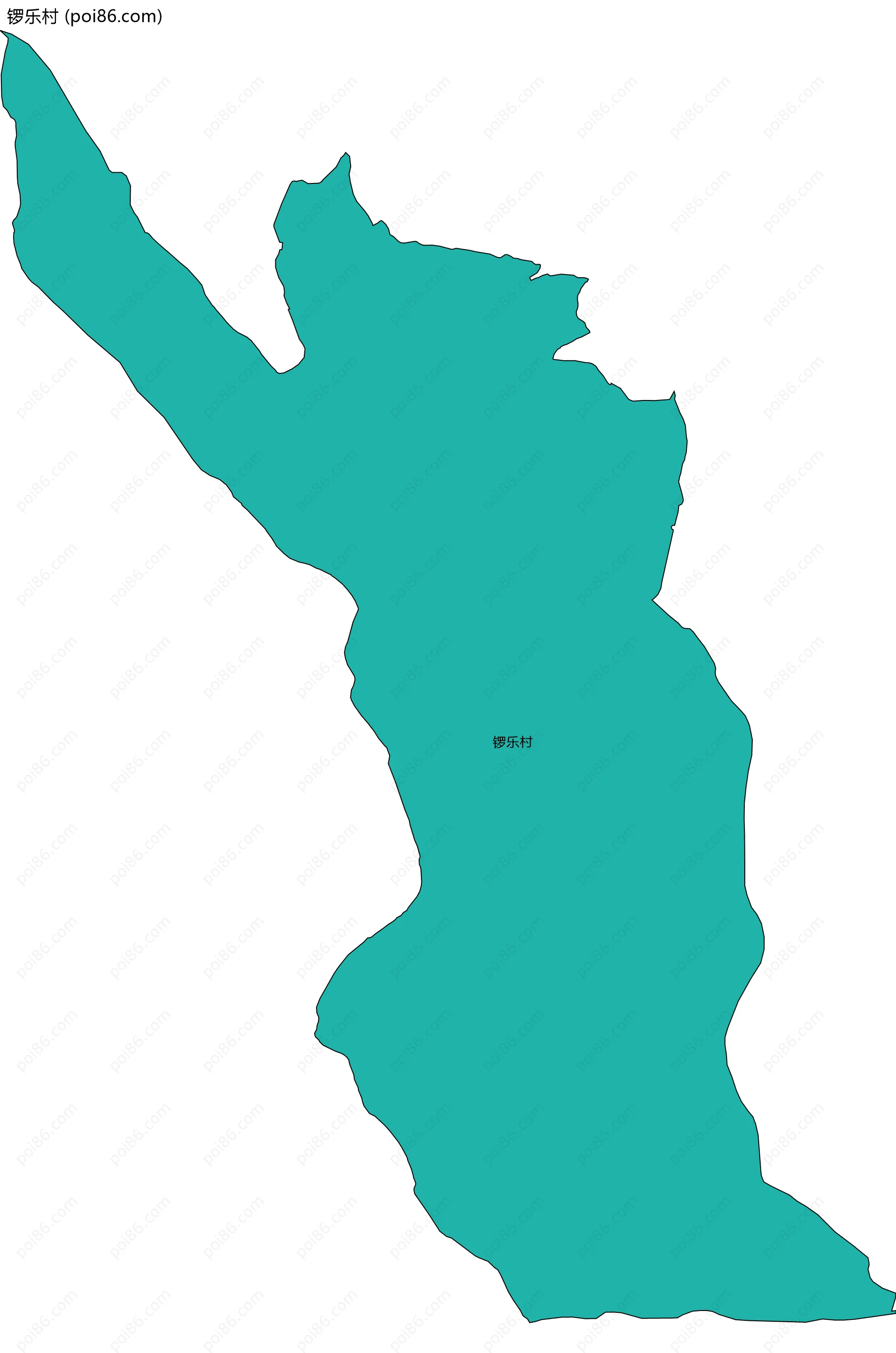 锣乐村边界地图