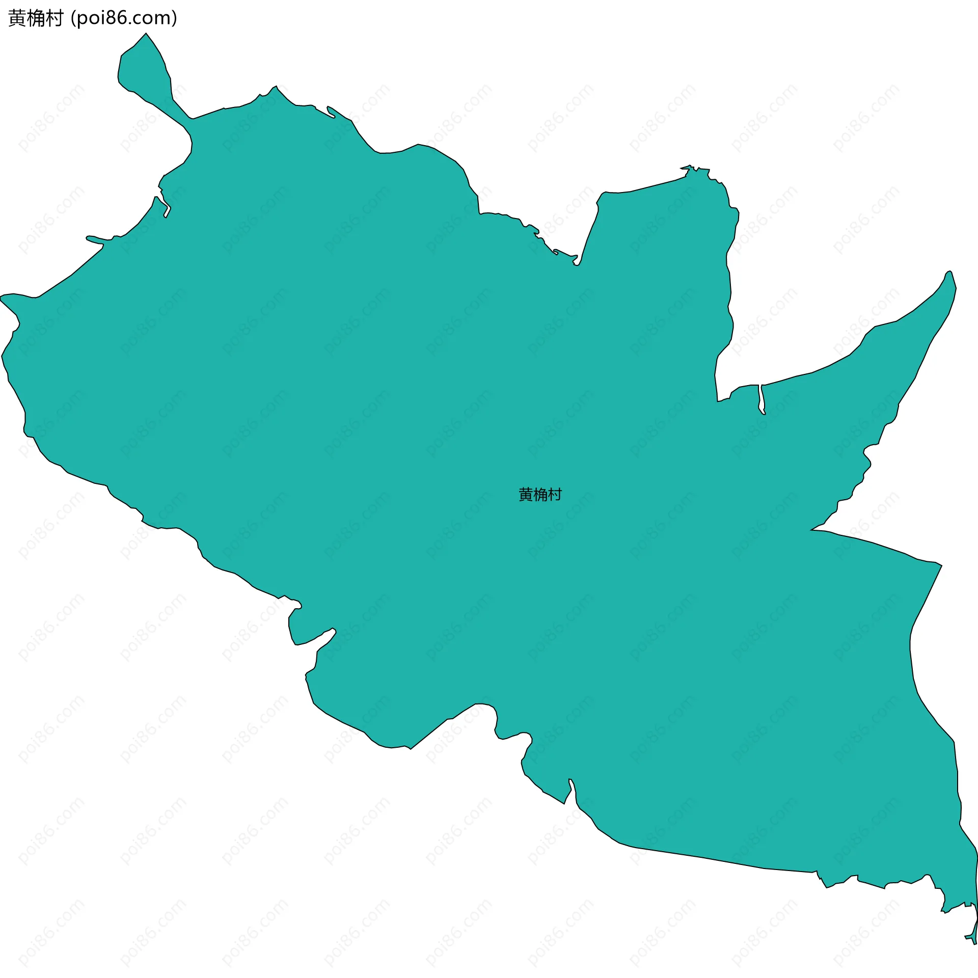 黄桷村边界地图