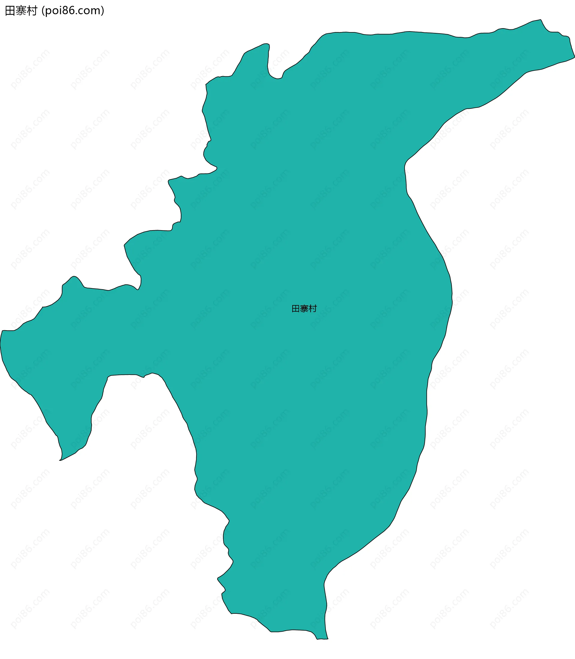 田寨村边界地图