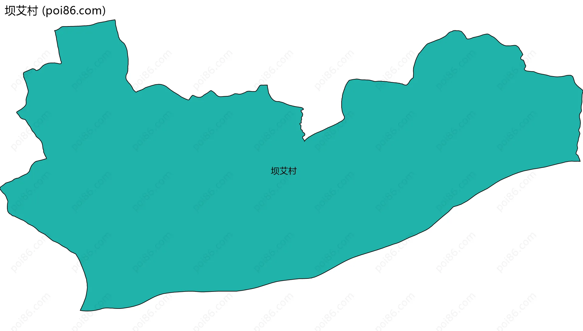 坝艾村边界地图