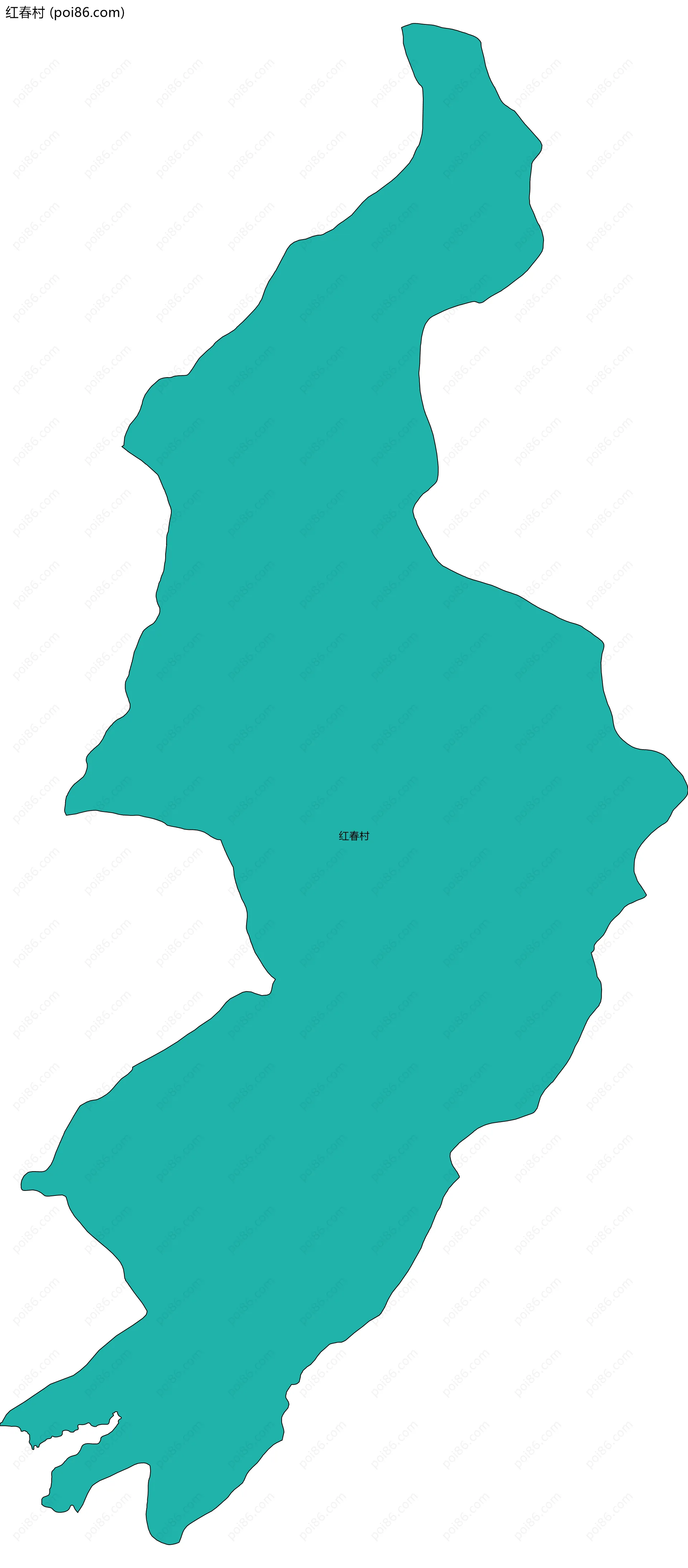 红春村边界地图