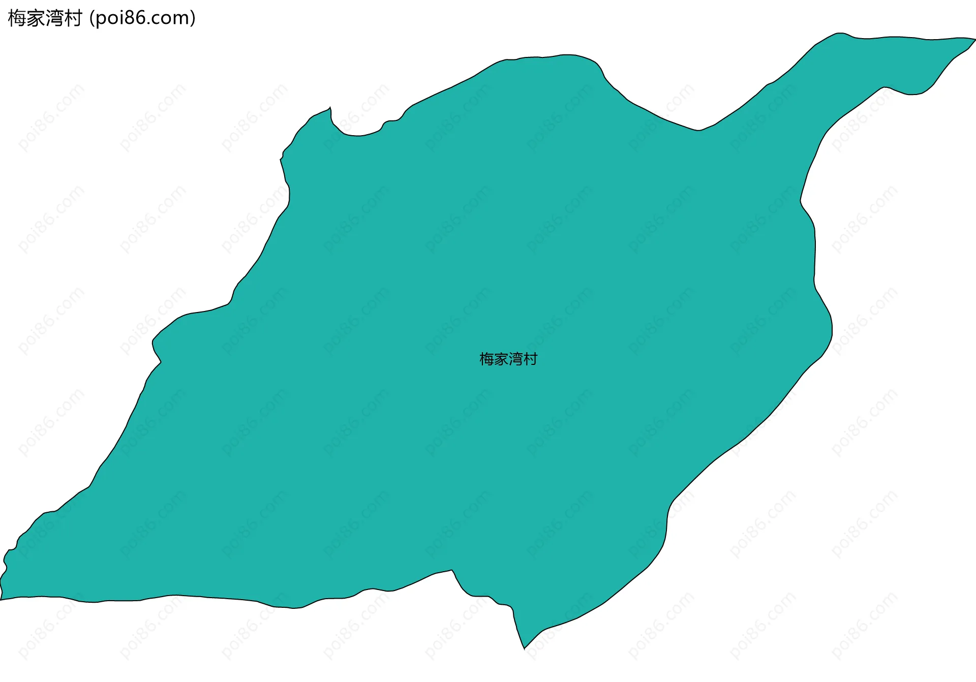 梅家湾村边界地图