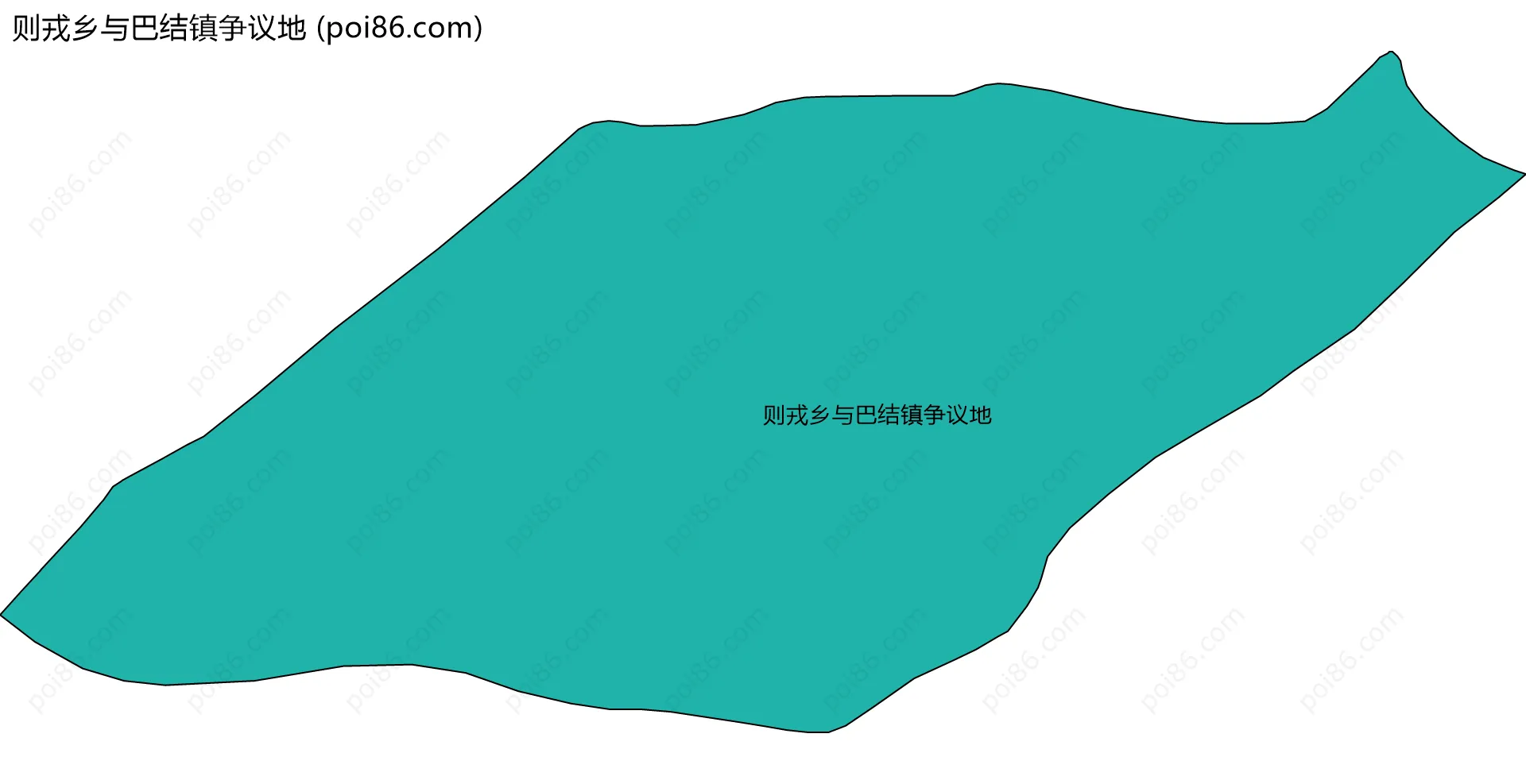 则戎乡与巴结镇争议地边界地图