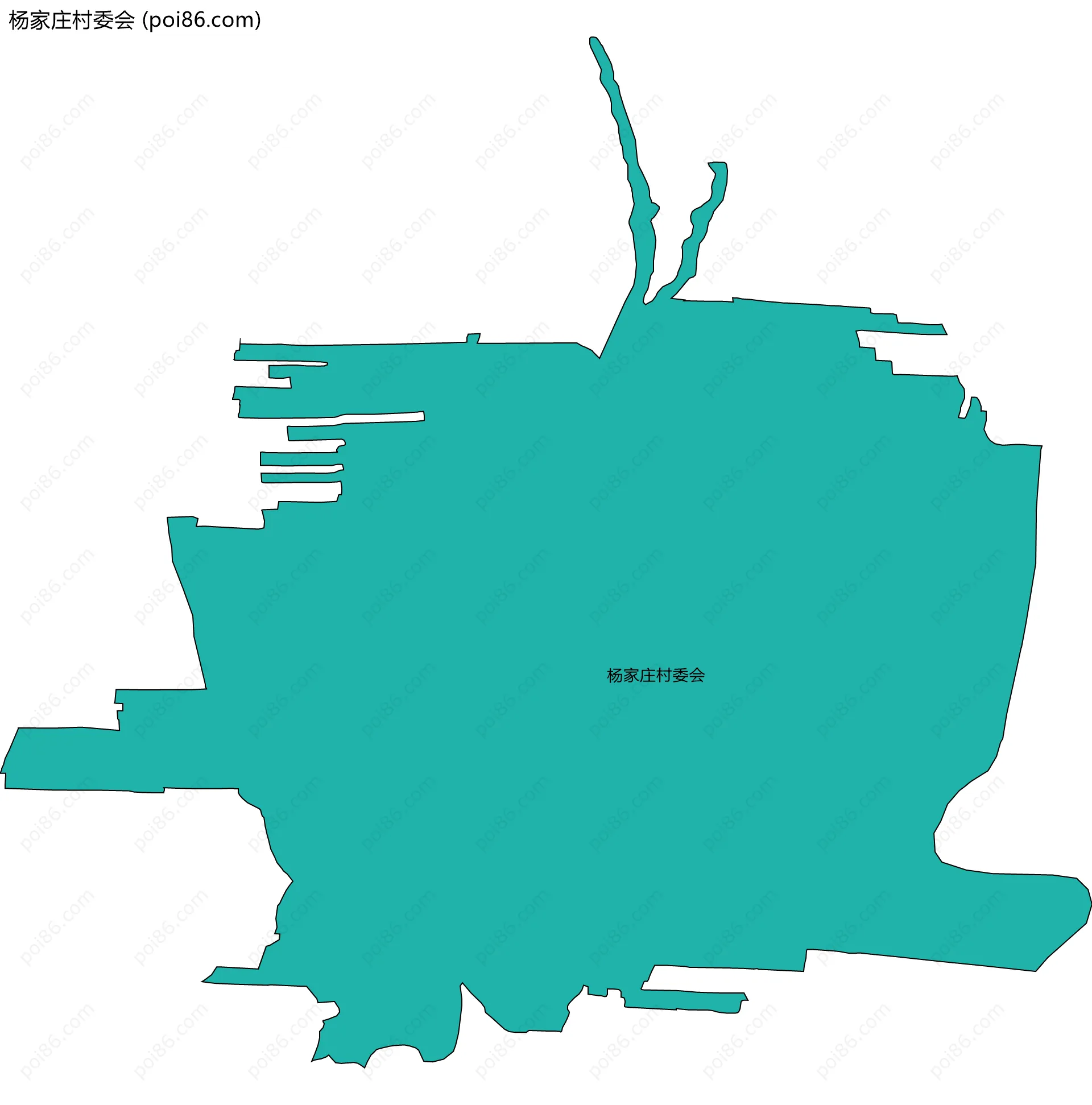 杨家庄村委会边界地图