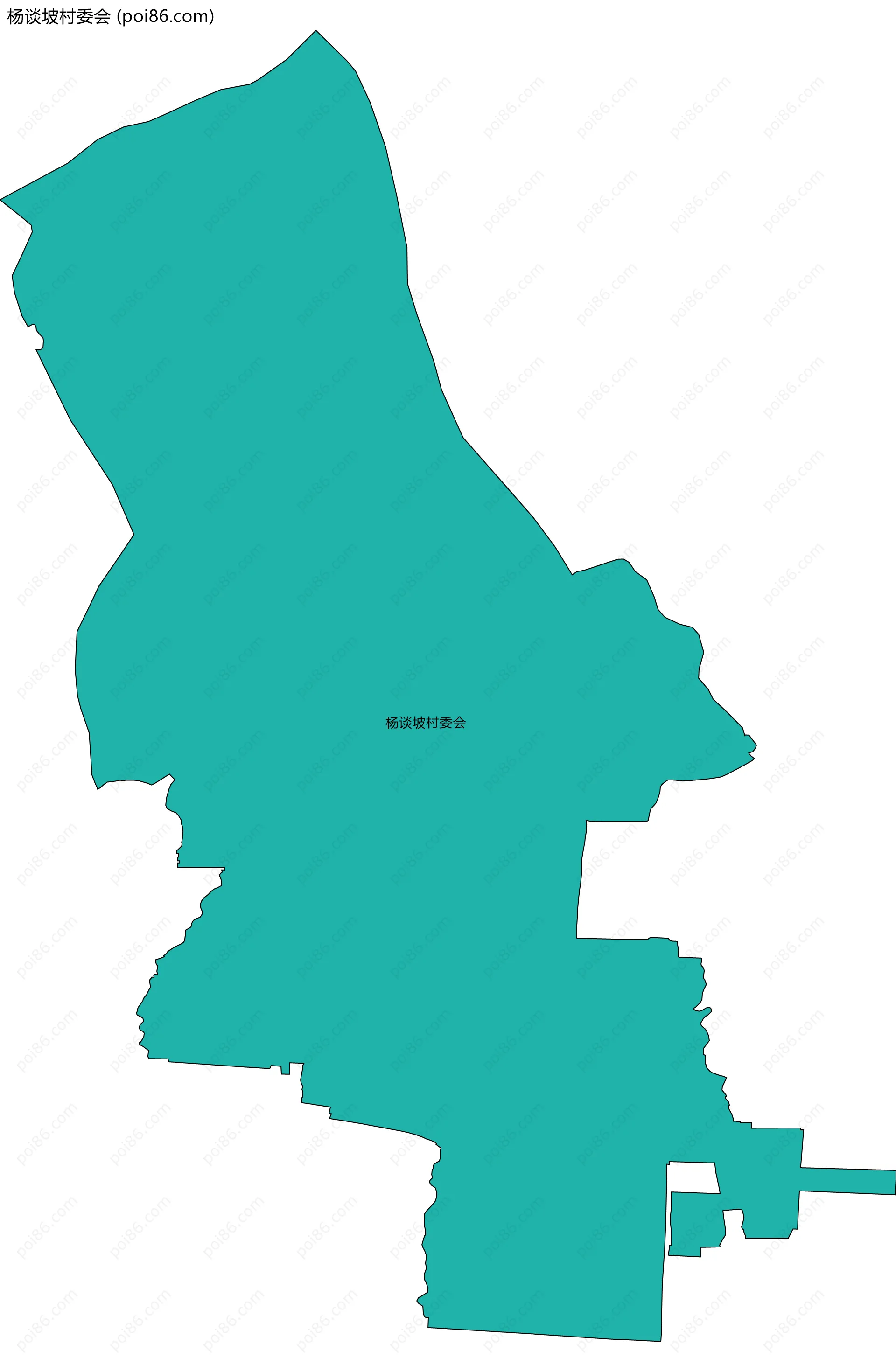 杨谈坡村委会边界地图