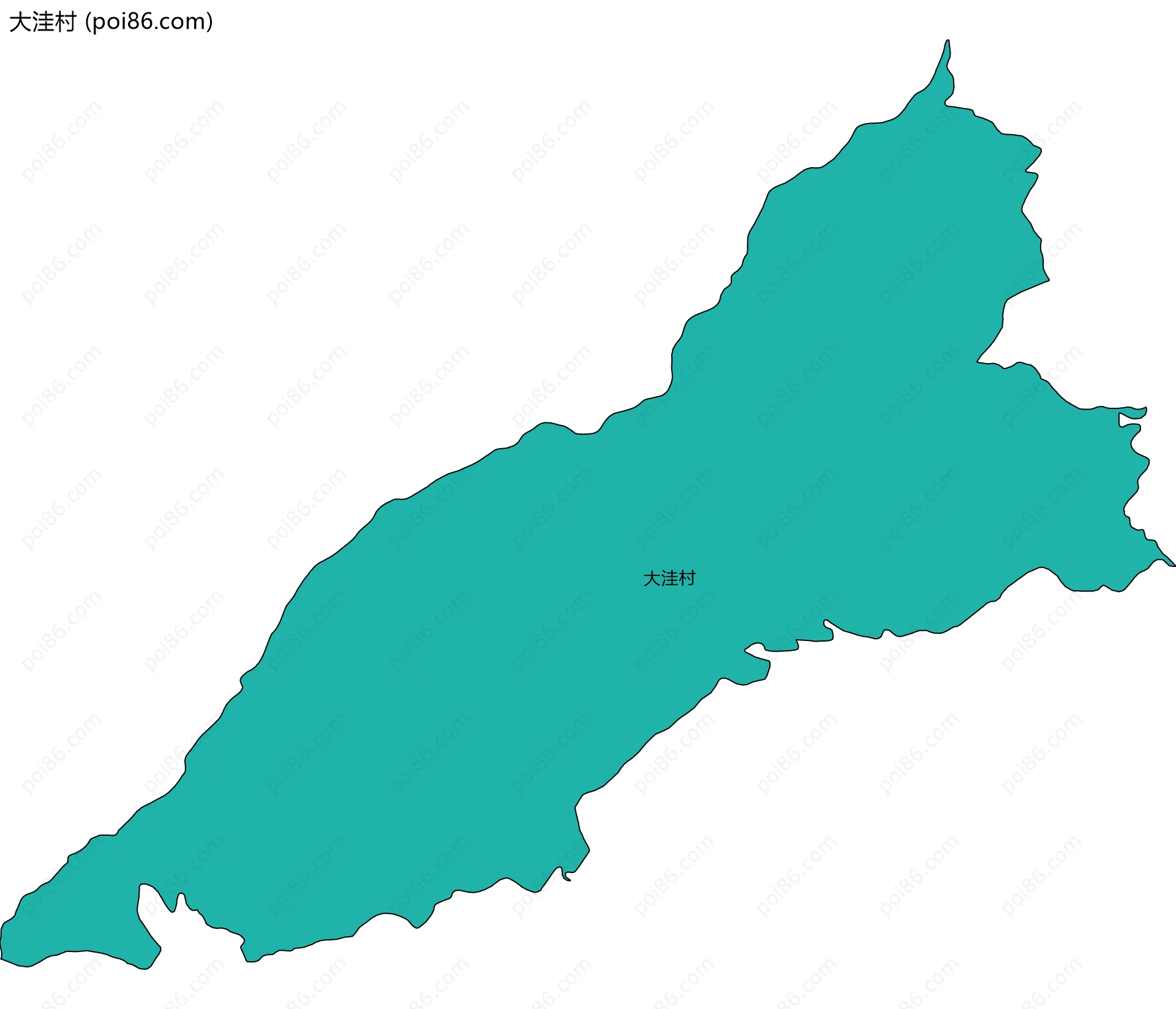 大洼村边界地图