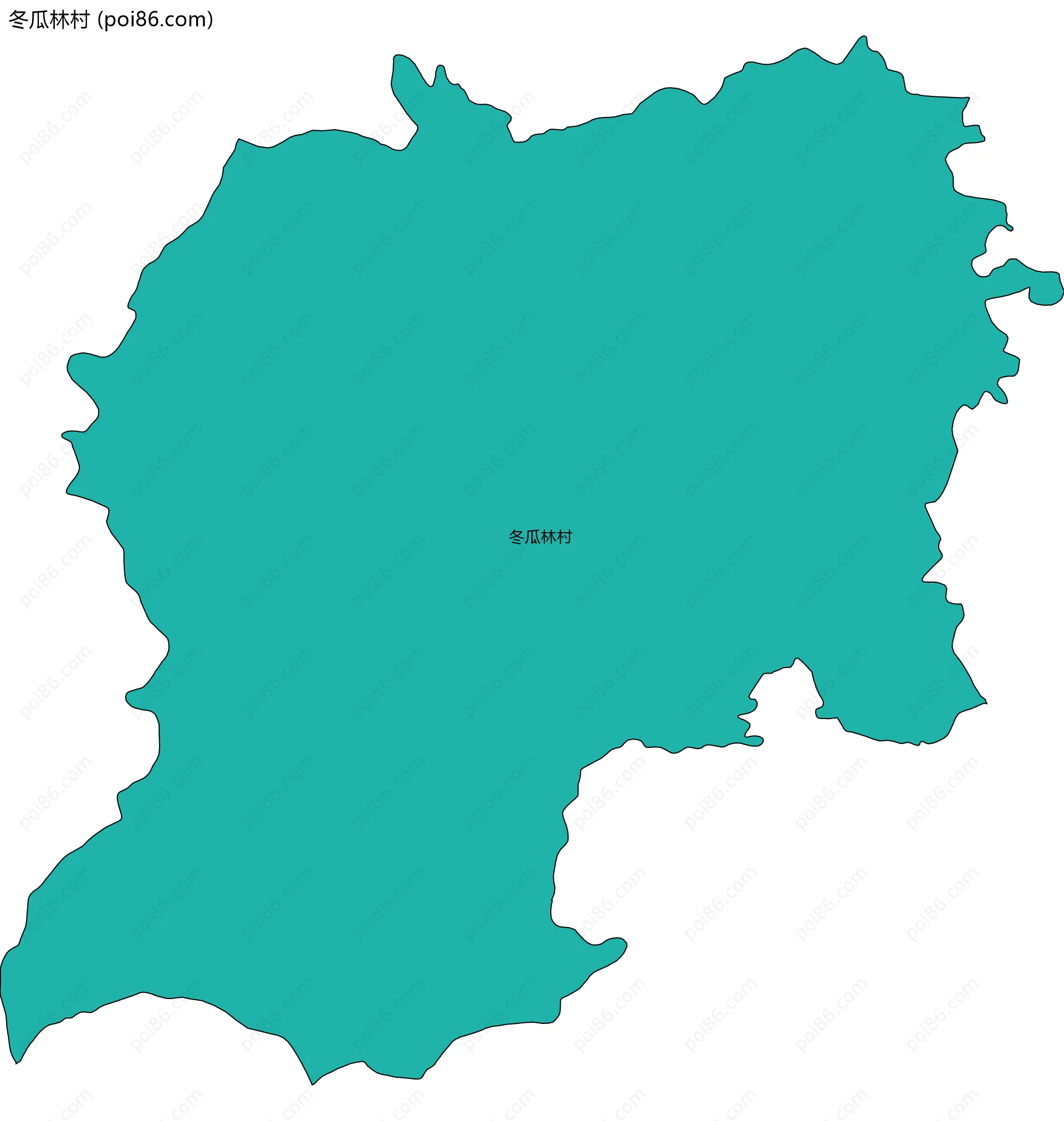 冬瓜林村边界地图