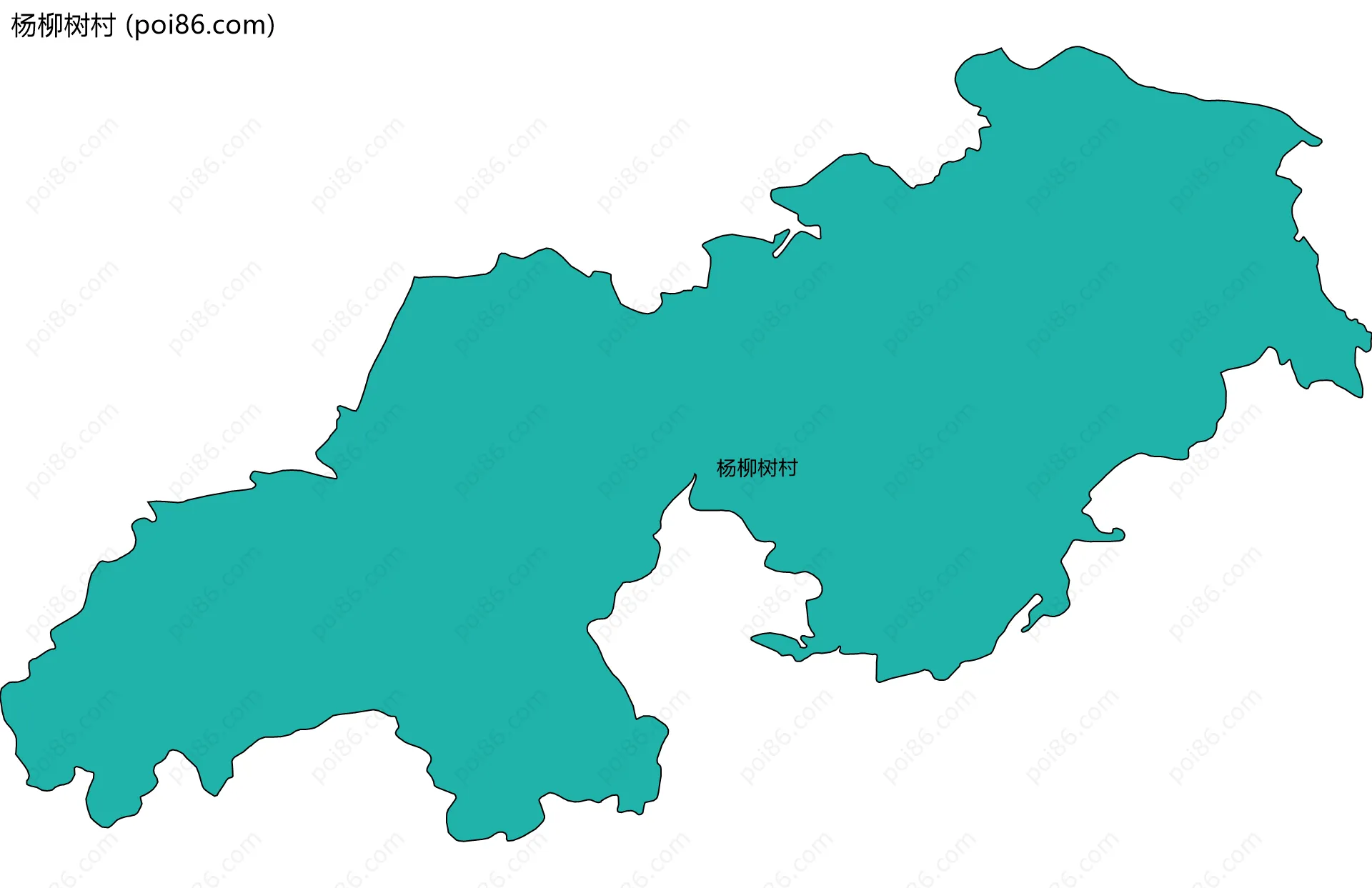 杨柳树村边界地图