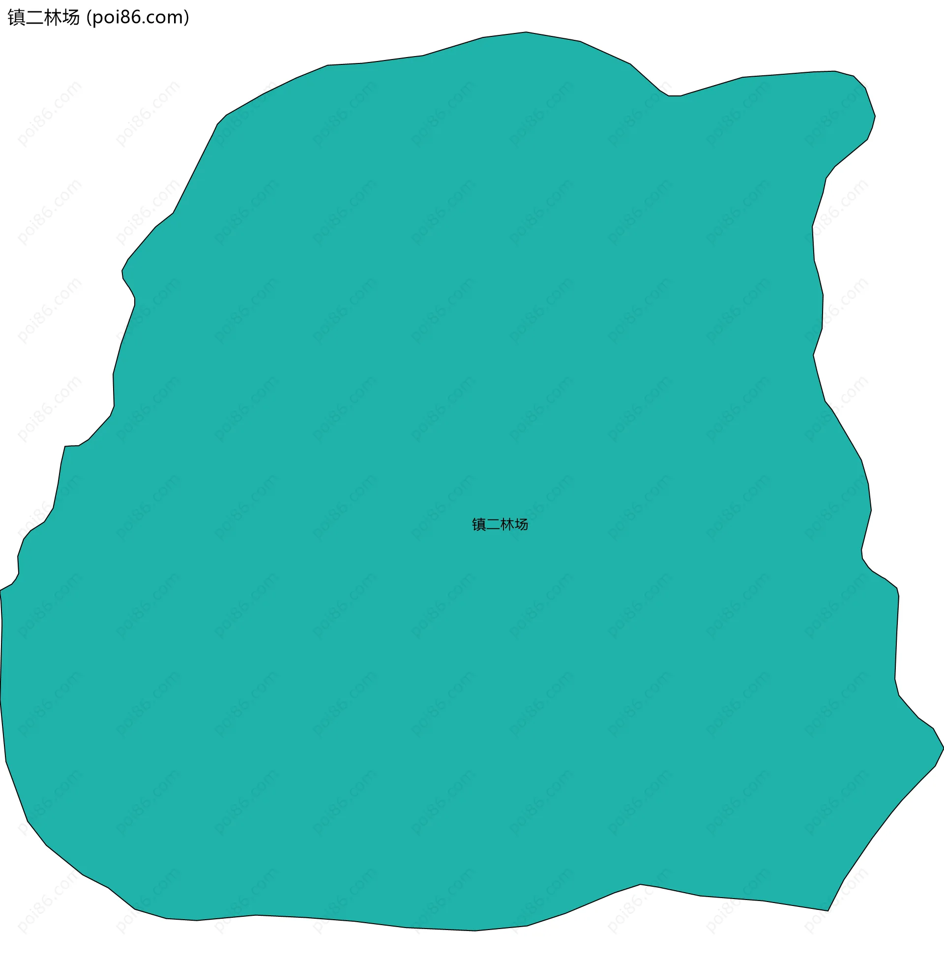 镇二林场边界地图