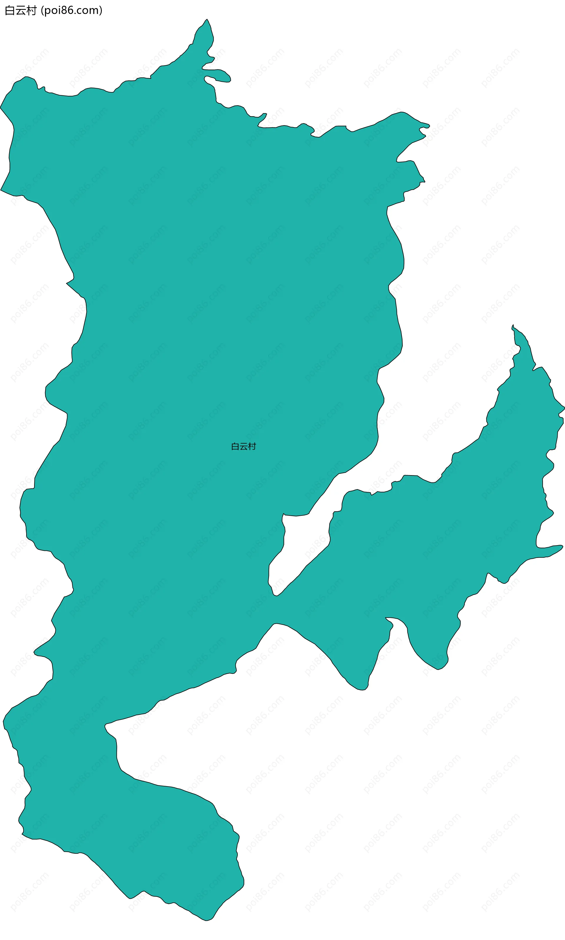 白云村边界地图