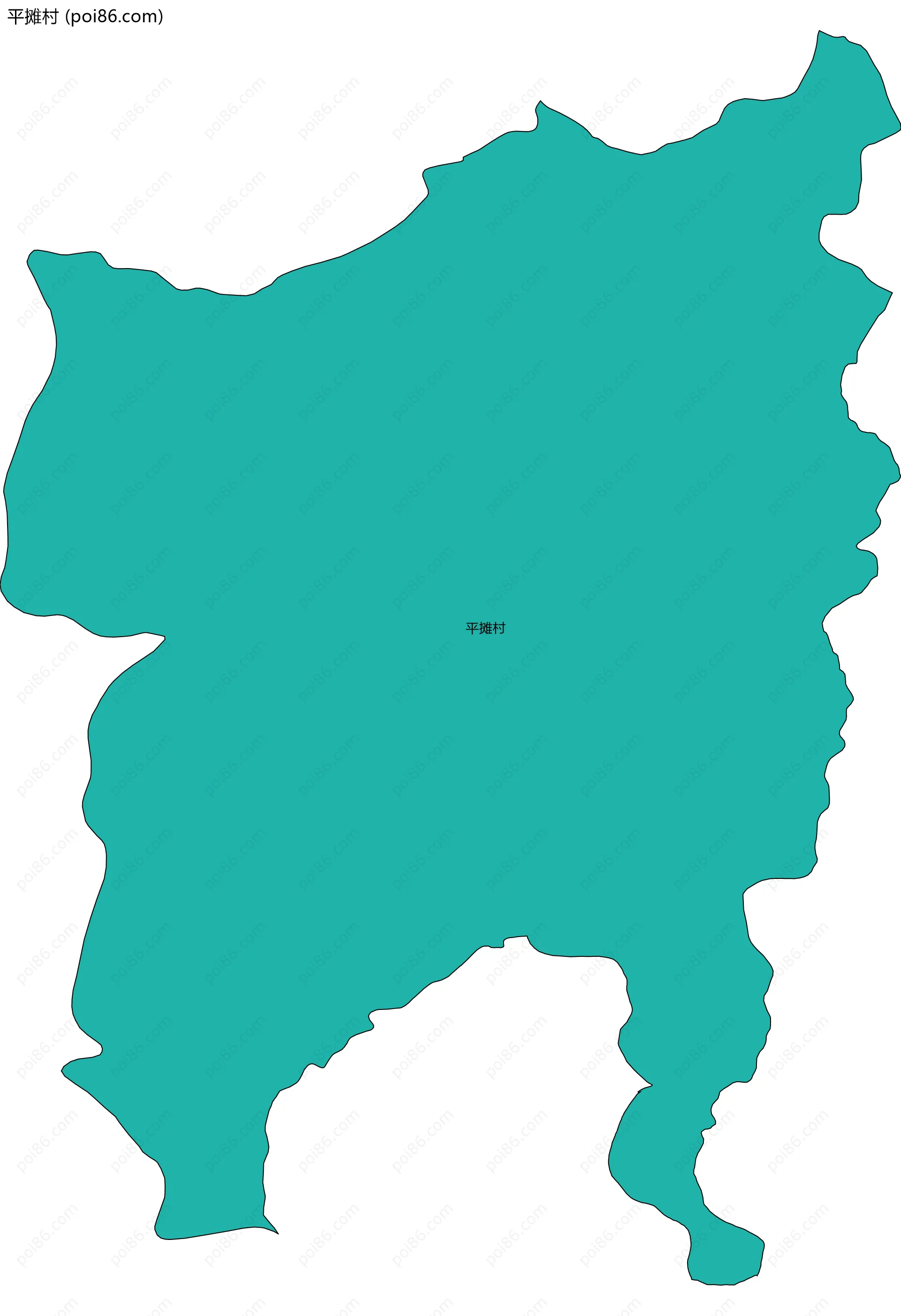 平摊村边界地图