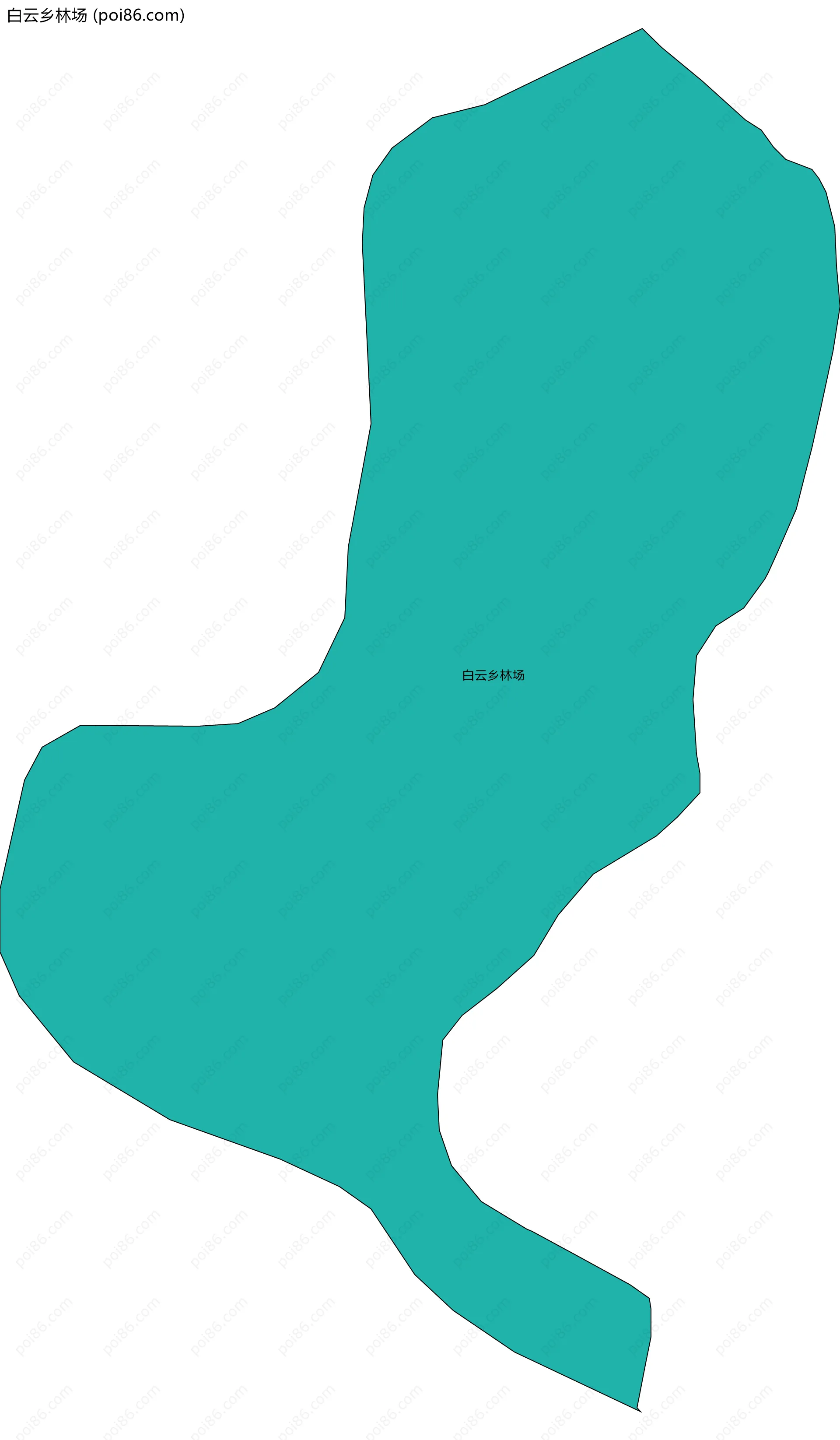 白云乡林场边界地图