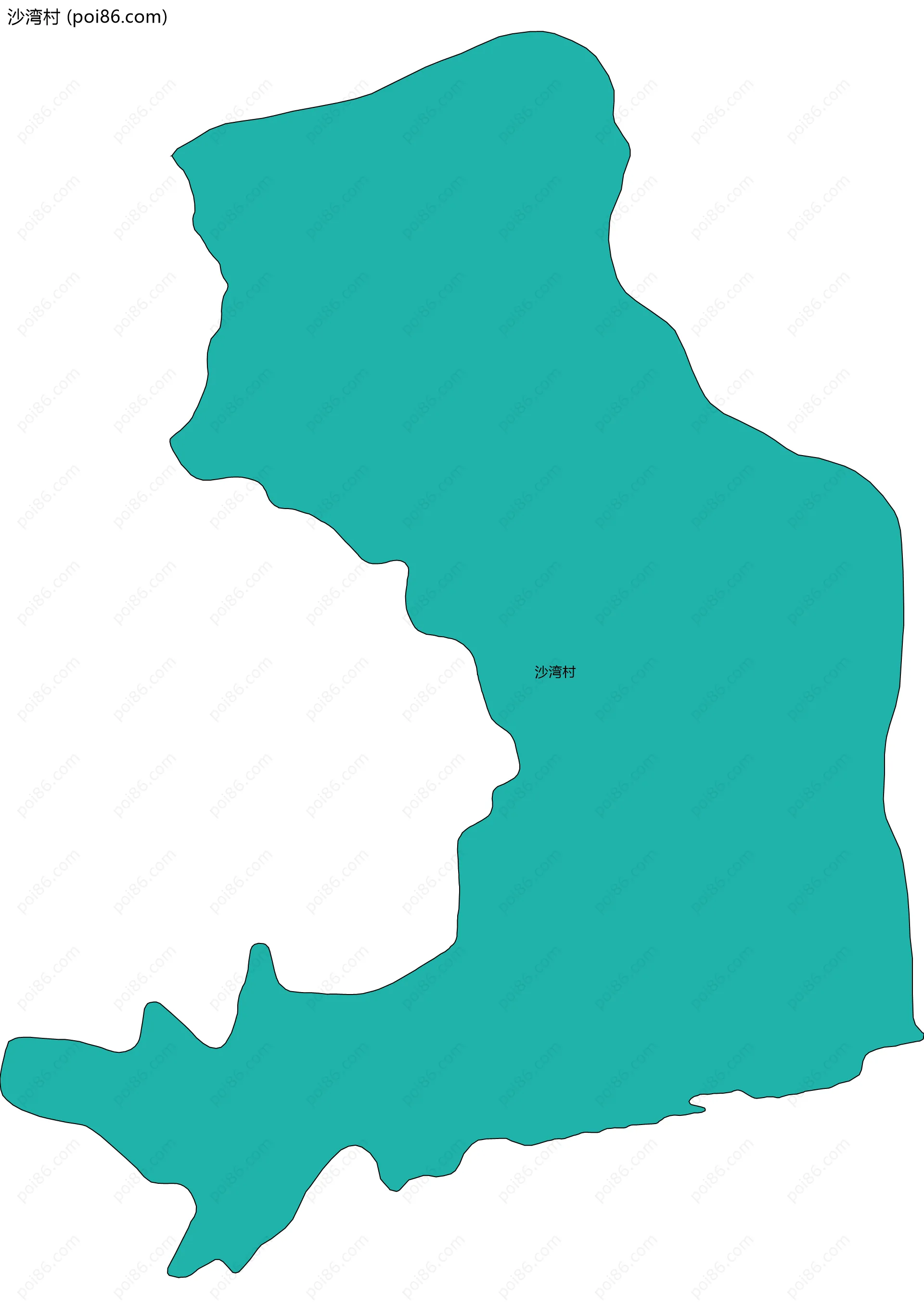 沙湾村边界地图