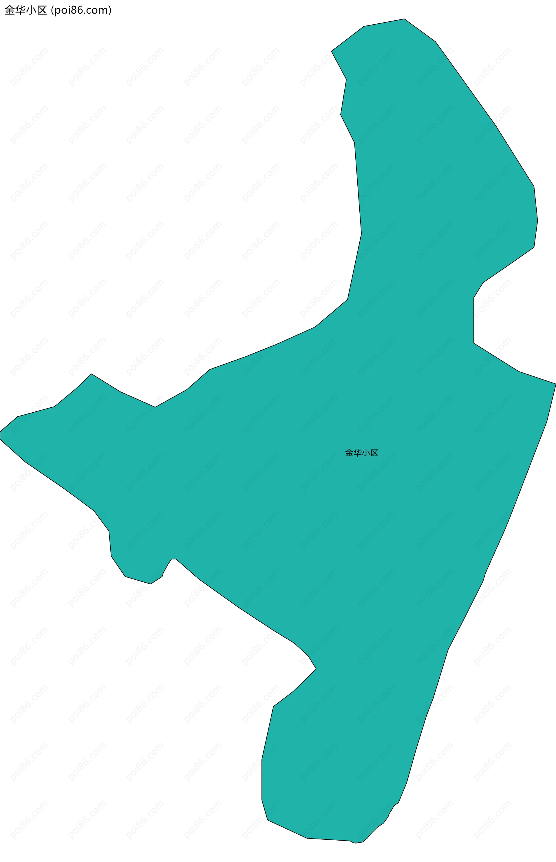 金华小区边界地图