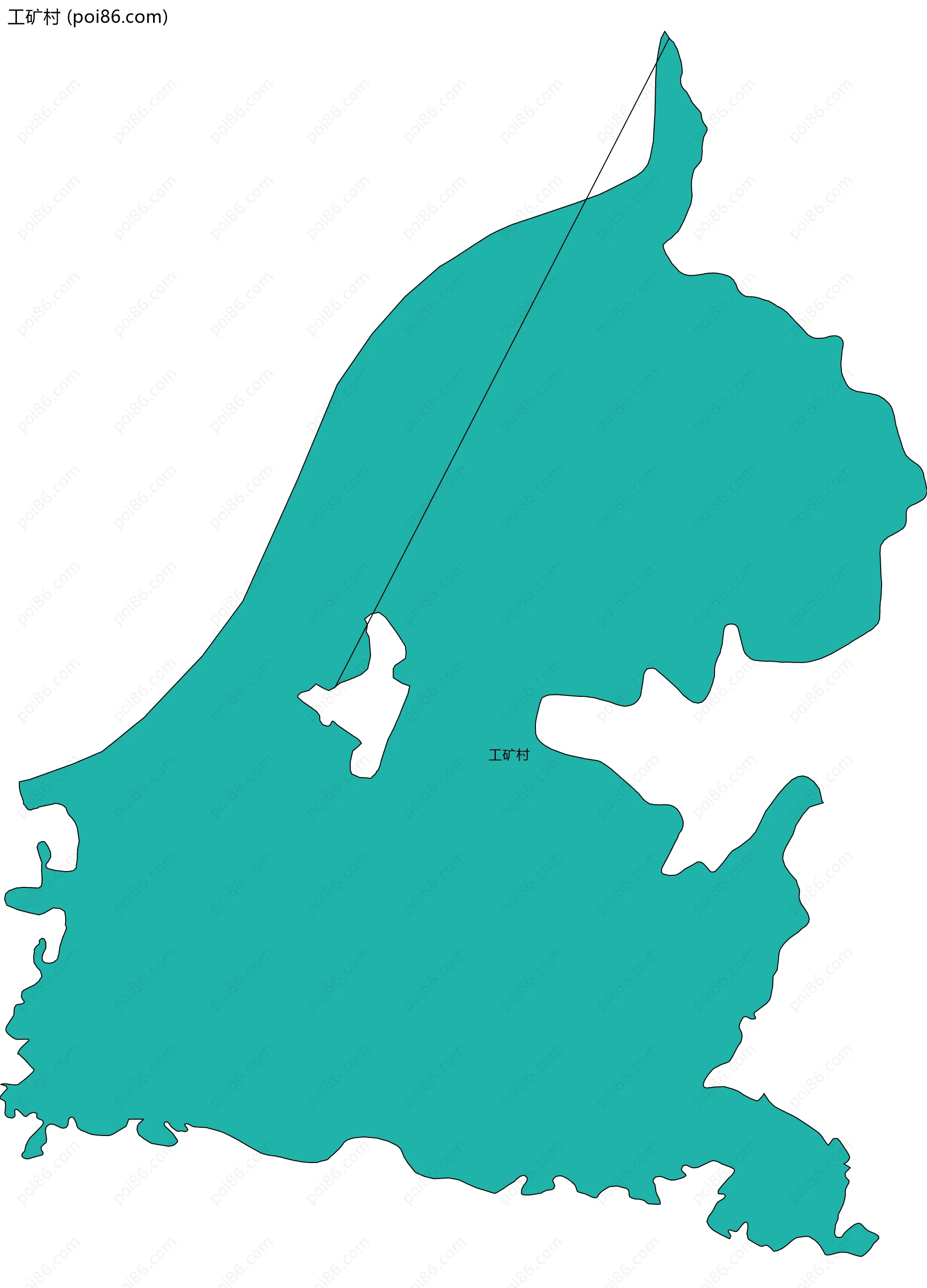 工矿村边界地图