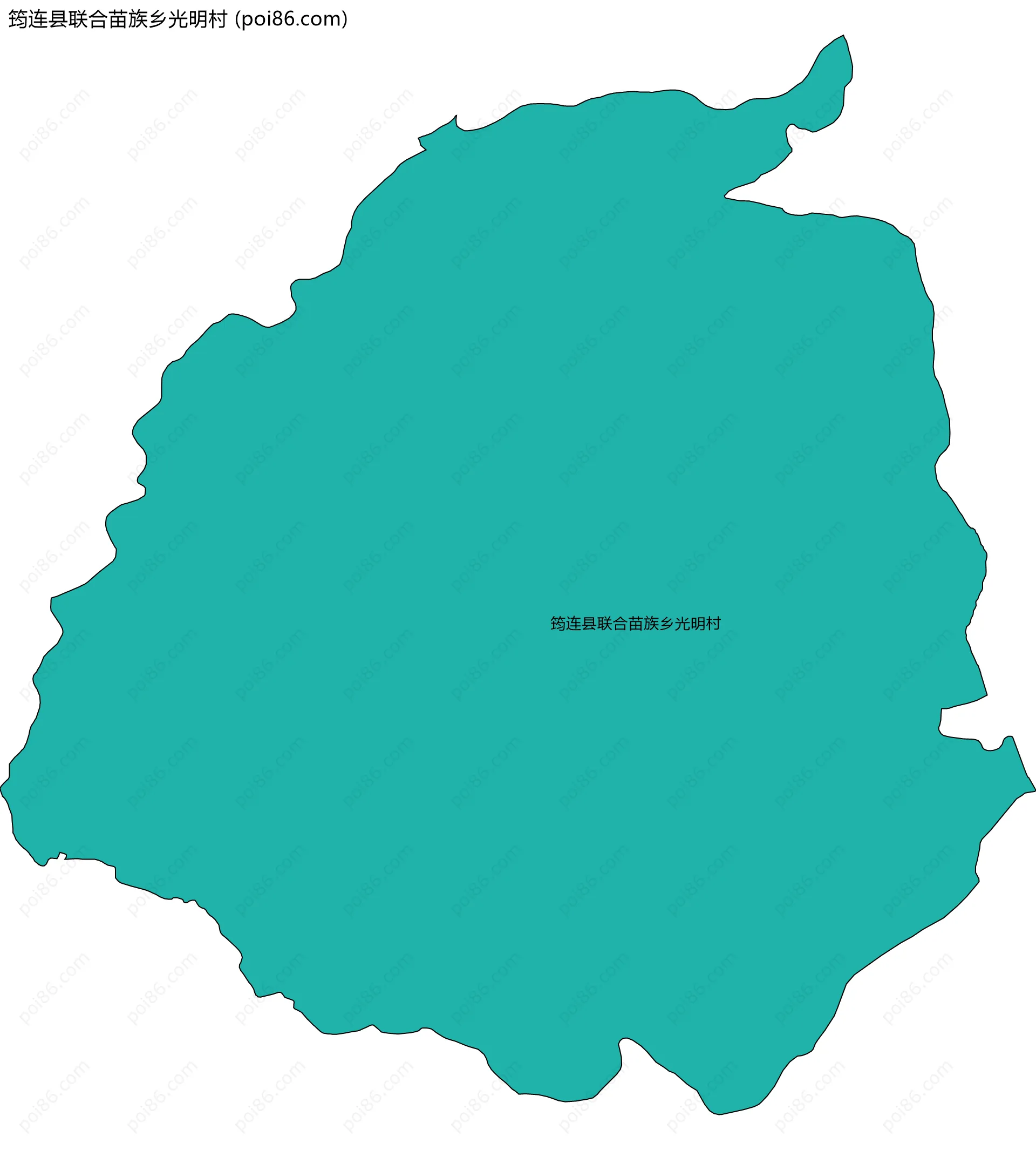 筠连县联合苗族乡光明村边界地图