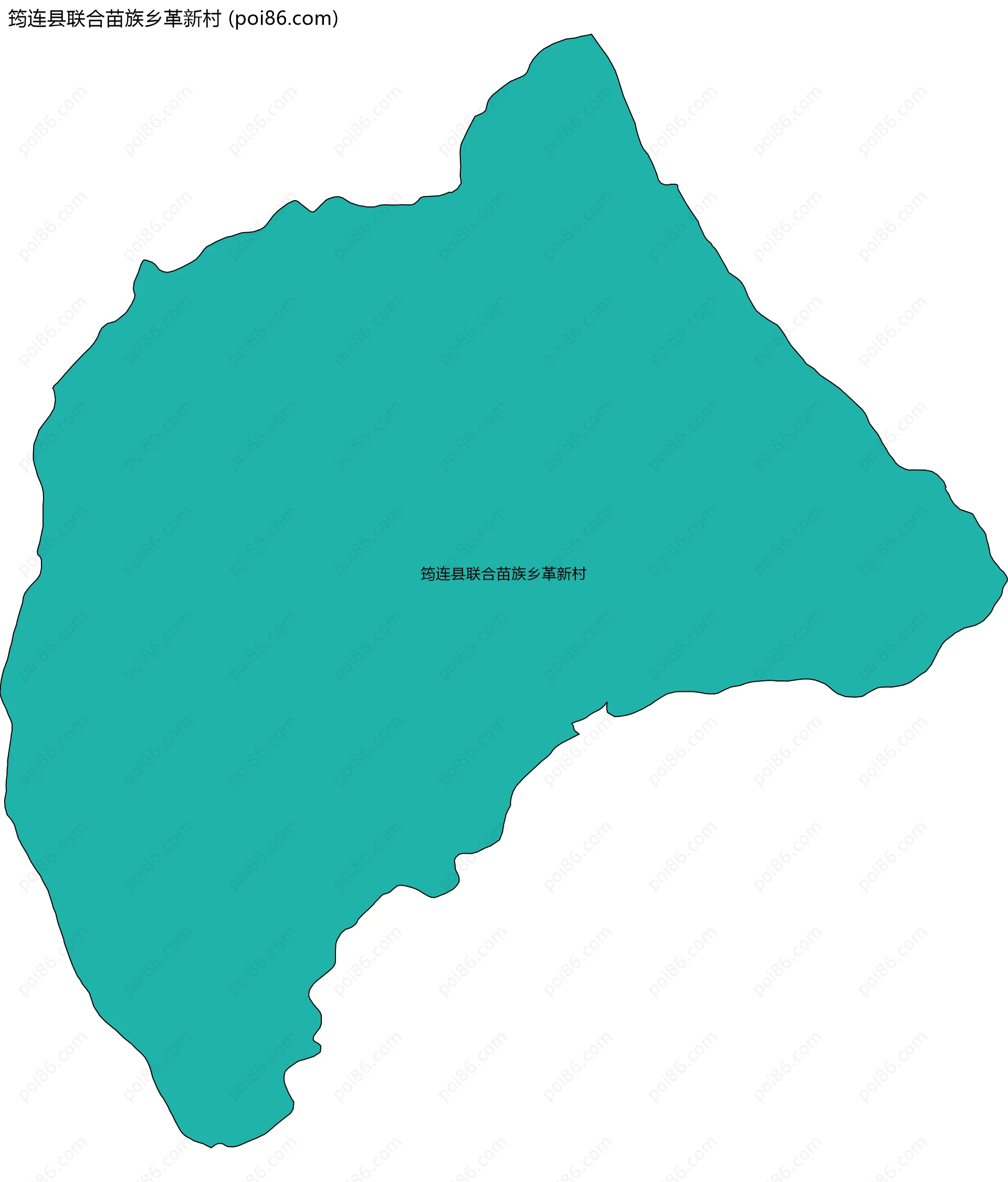 筠连县联合苗族乡革新村边界地图