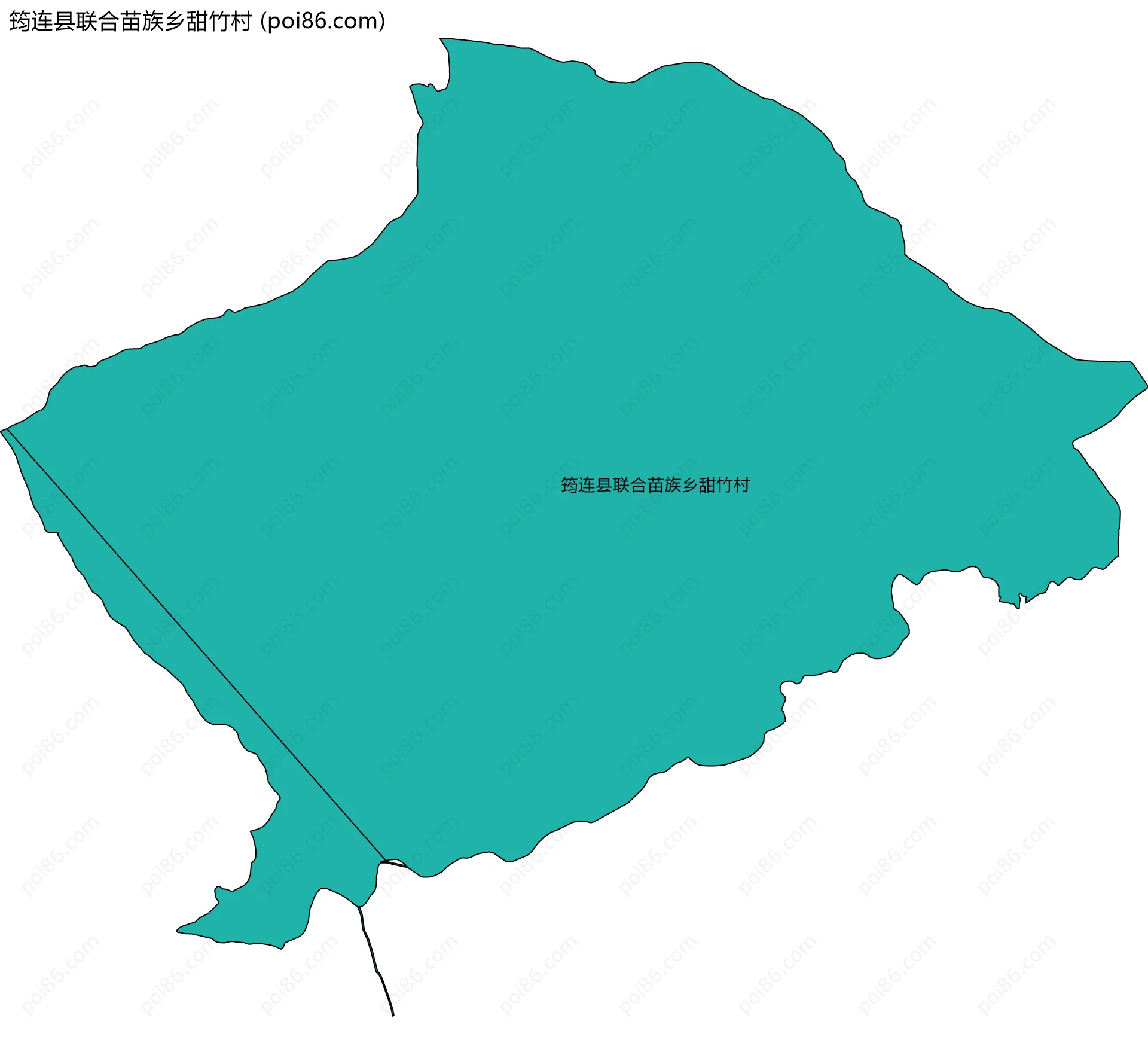 筠连县联合苗族乡甜竹村边界地图