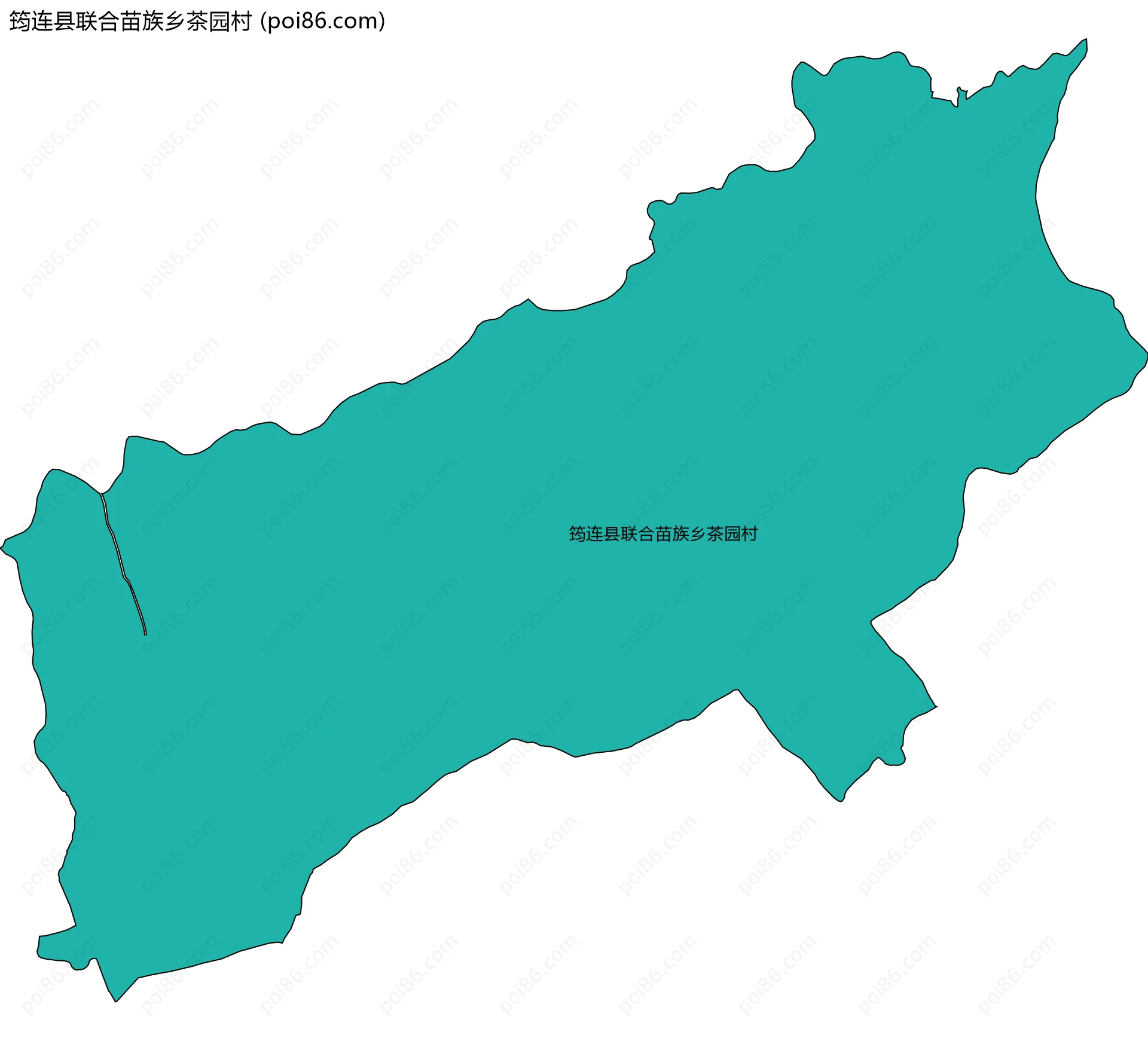 筠连县联合苗族乡茶园村边界地图