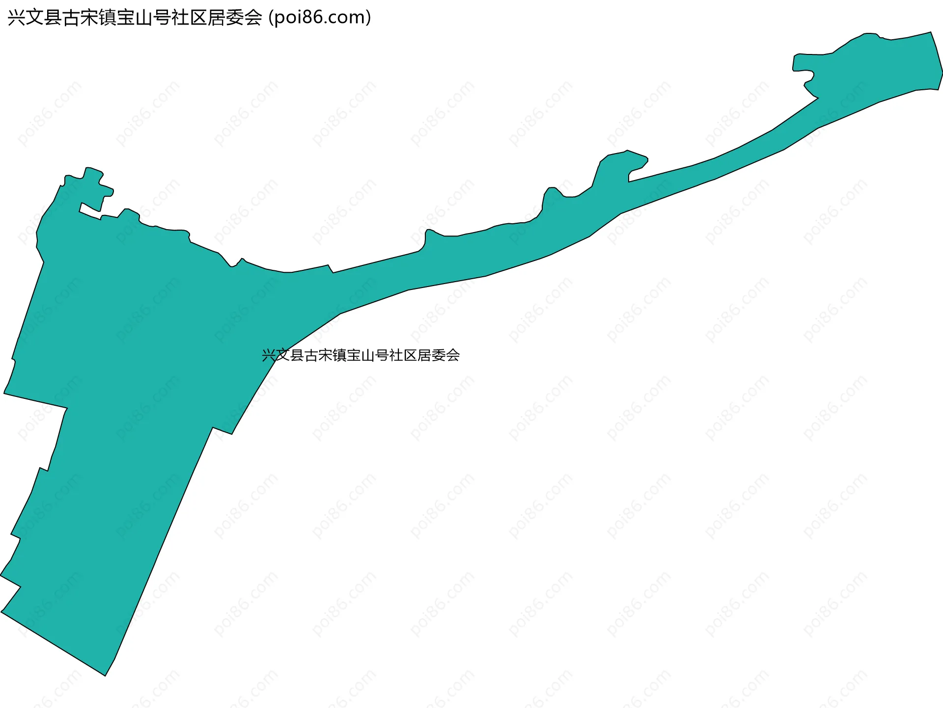 兴文县古宋镇宝山号社区居委会边界地图