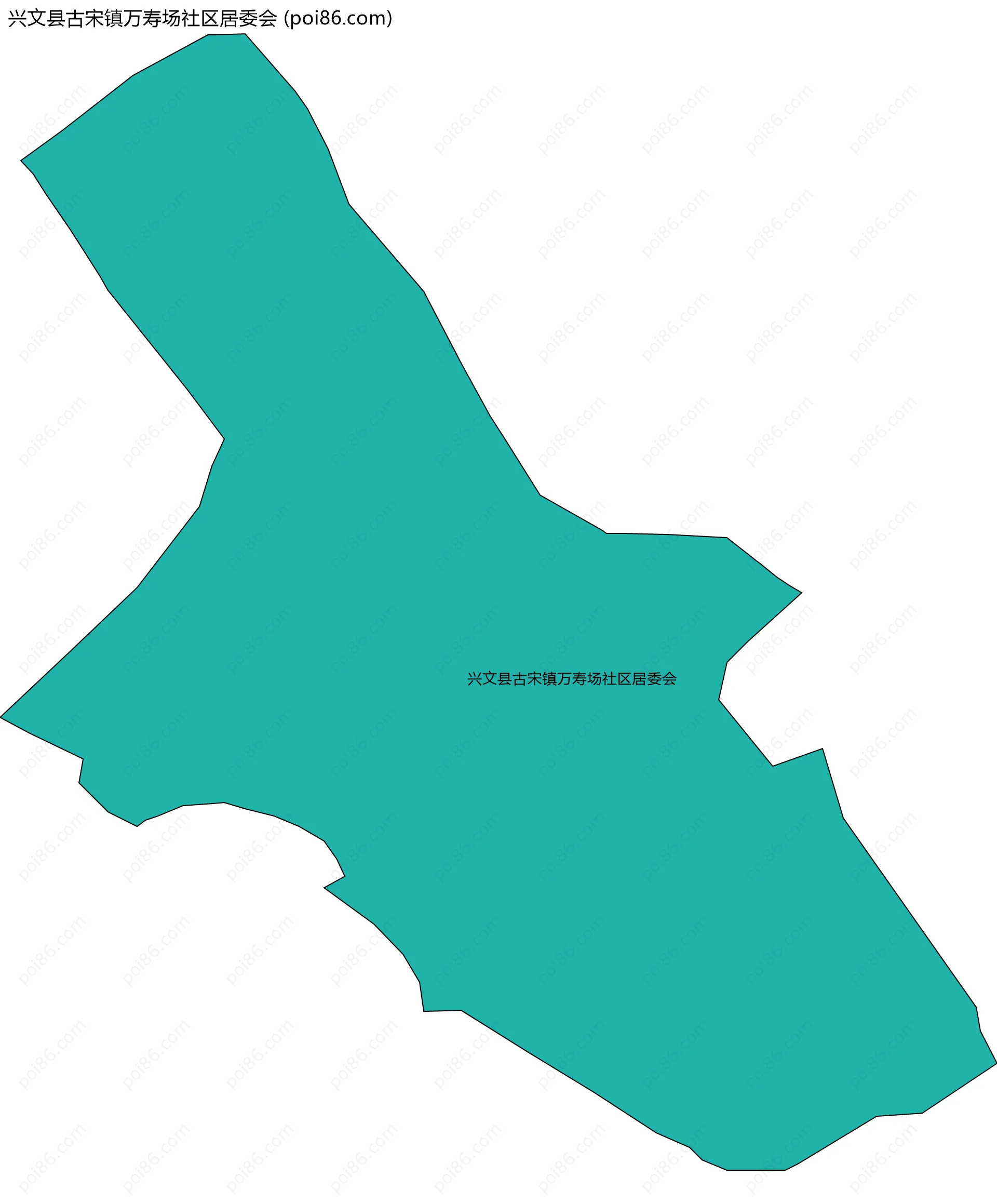 兴文县古宋镇万寿场社区居委会边界地图
