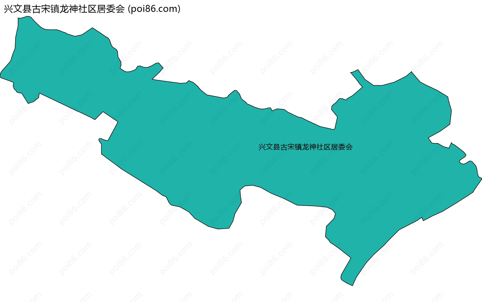 兴文县古宋镇龙神社区居委会边界地图