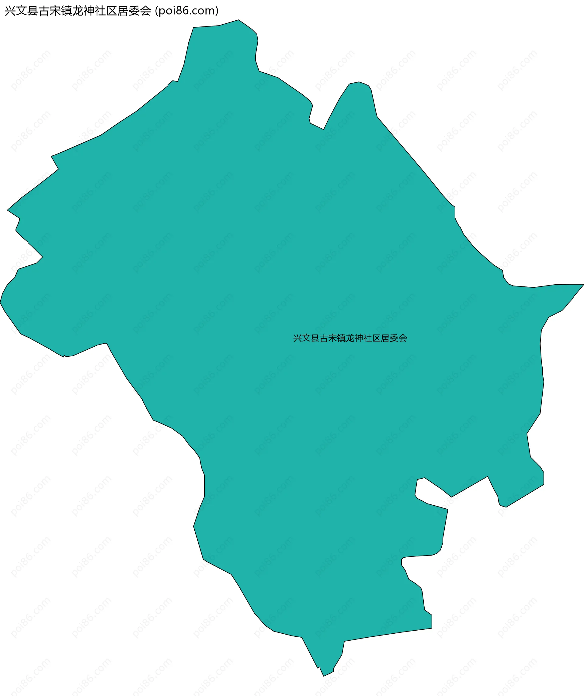 兴文县古宋镇龙神社区居委会边界地图