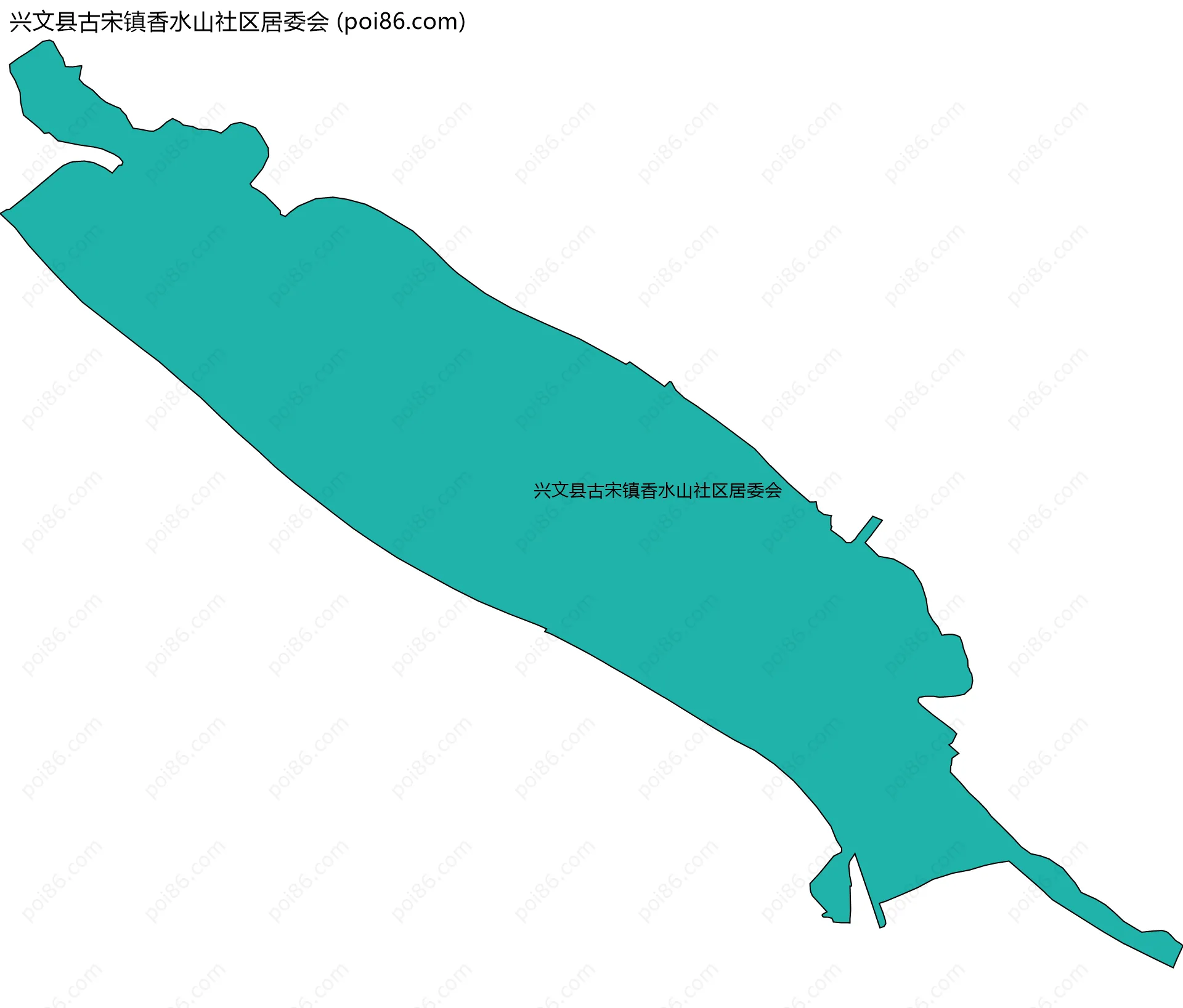 兴文县古宋镇香水山社区居委会边界地图