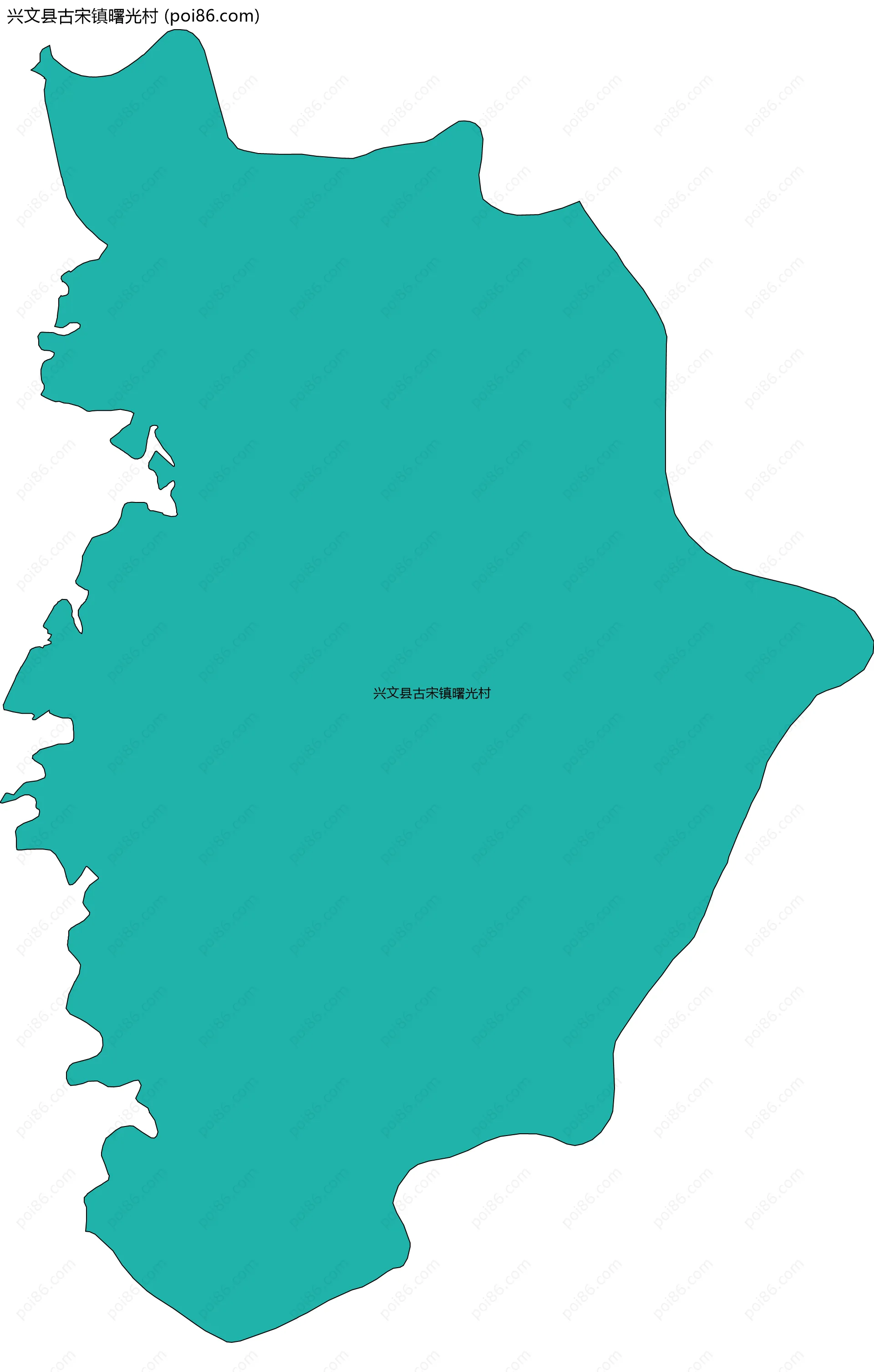 兴文县古宋镇曙光村边界地图