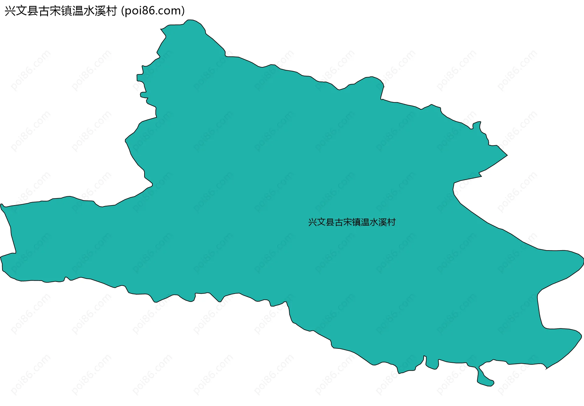 兴文县古宋镇温水溪村边界地图