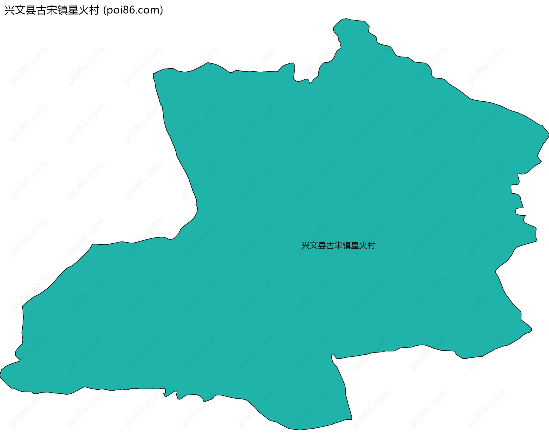 兴文县古宋镇星火村边界地图