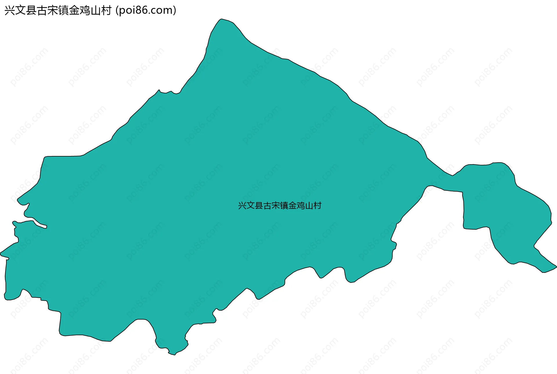 兴文县古宋镇金鸡山村边界地图