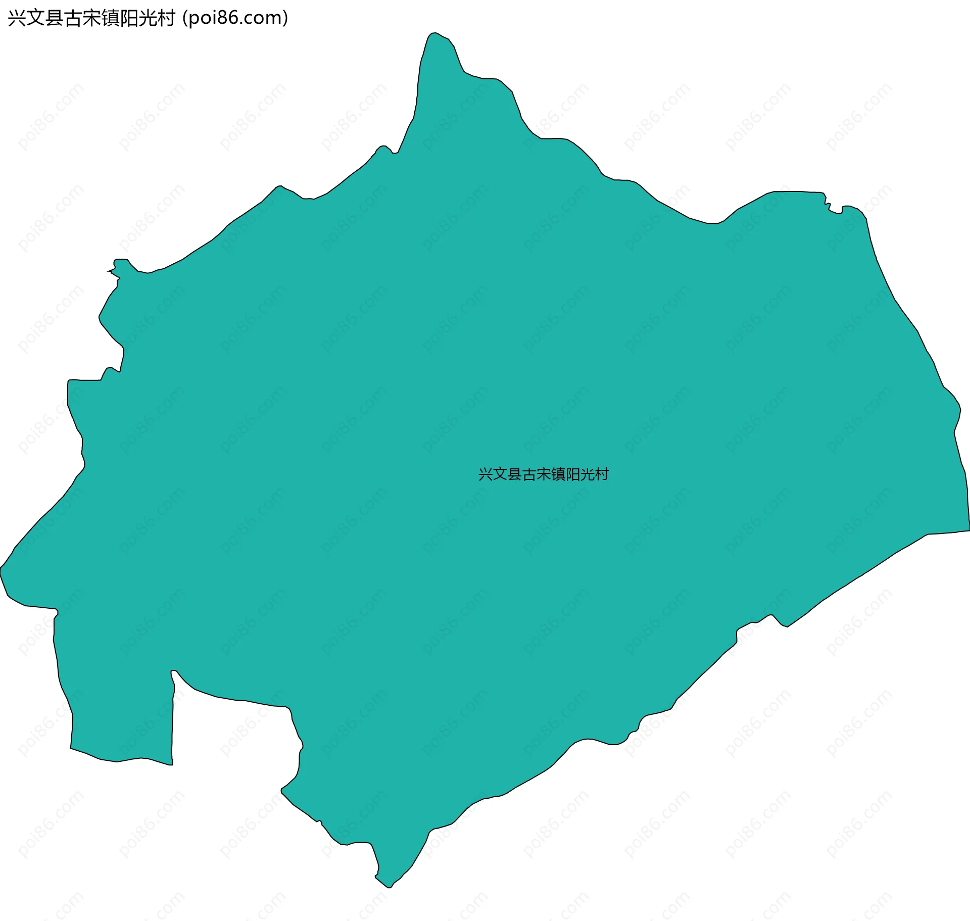 兴文县古宋镇阳光村边界地图