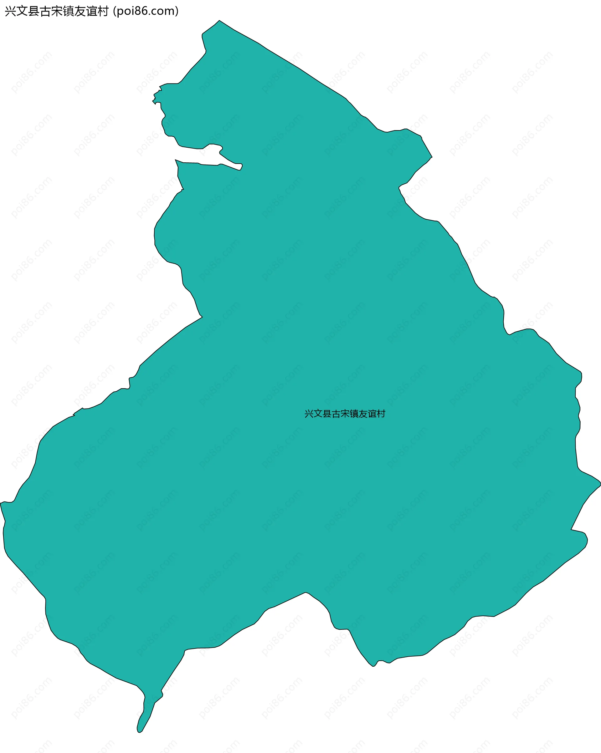 兴文县古宋镇友谊村边界地图
