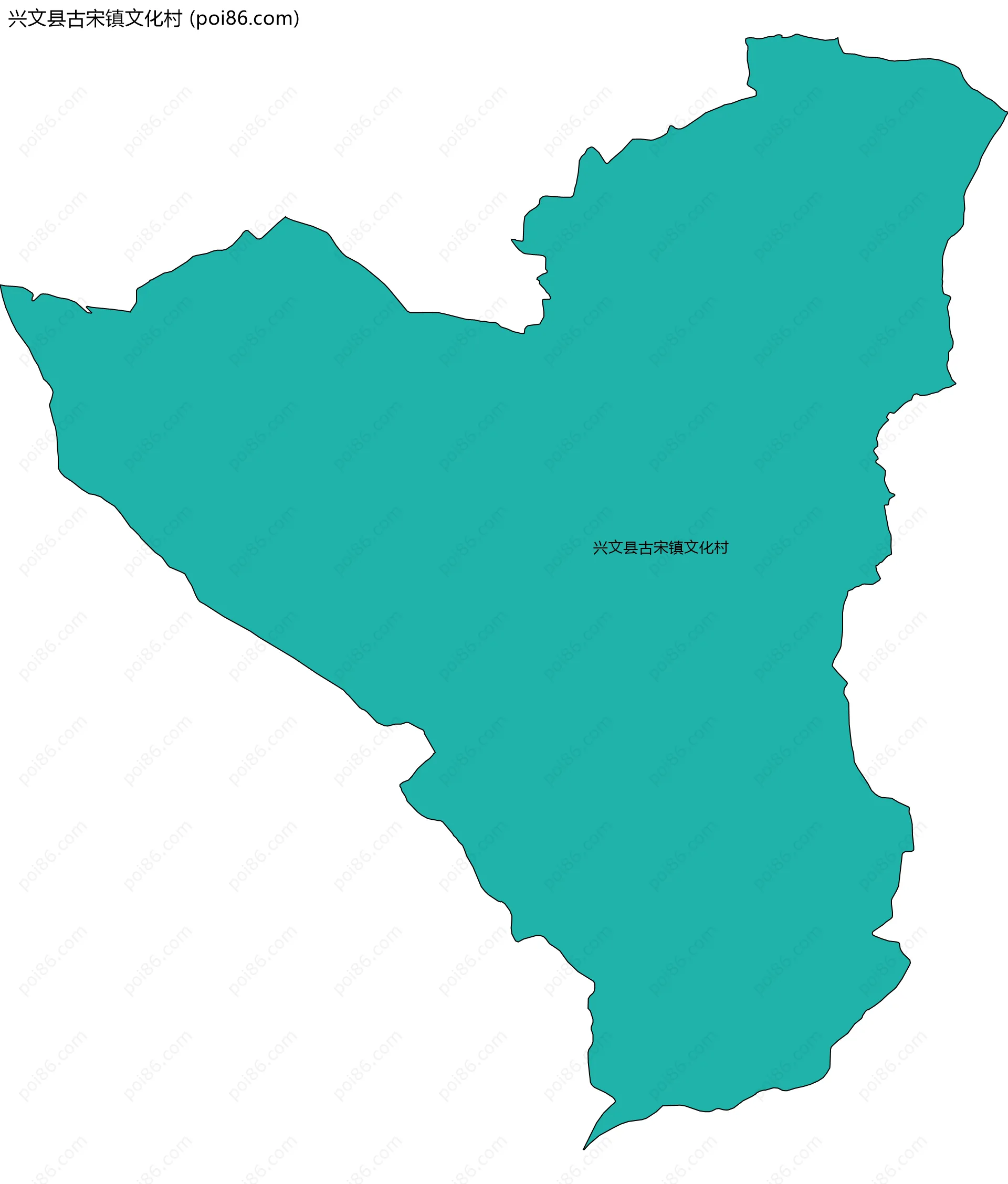 兴文县古宋镇文化村边界地图
