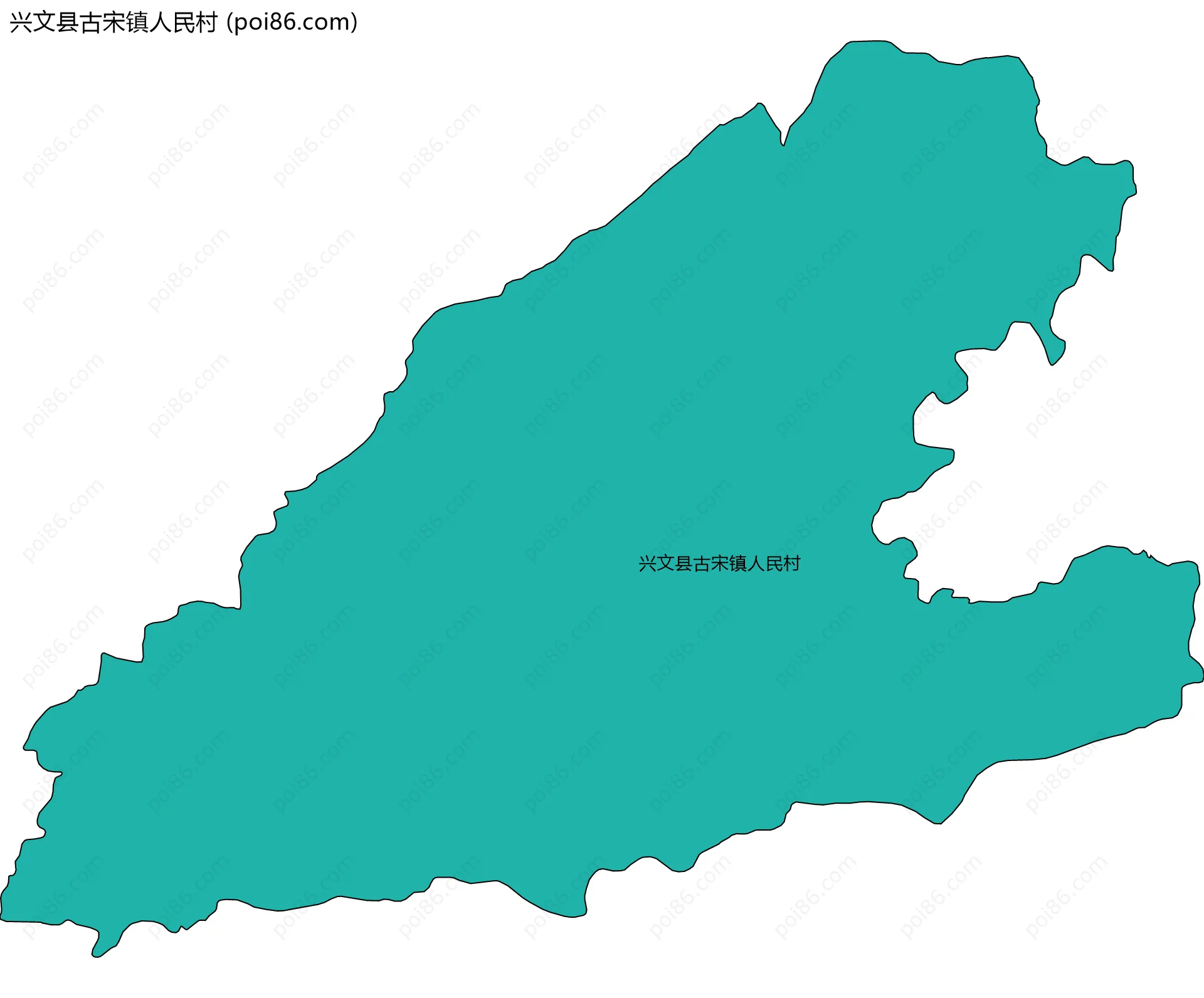兴文县古宋镇人民村边界地图