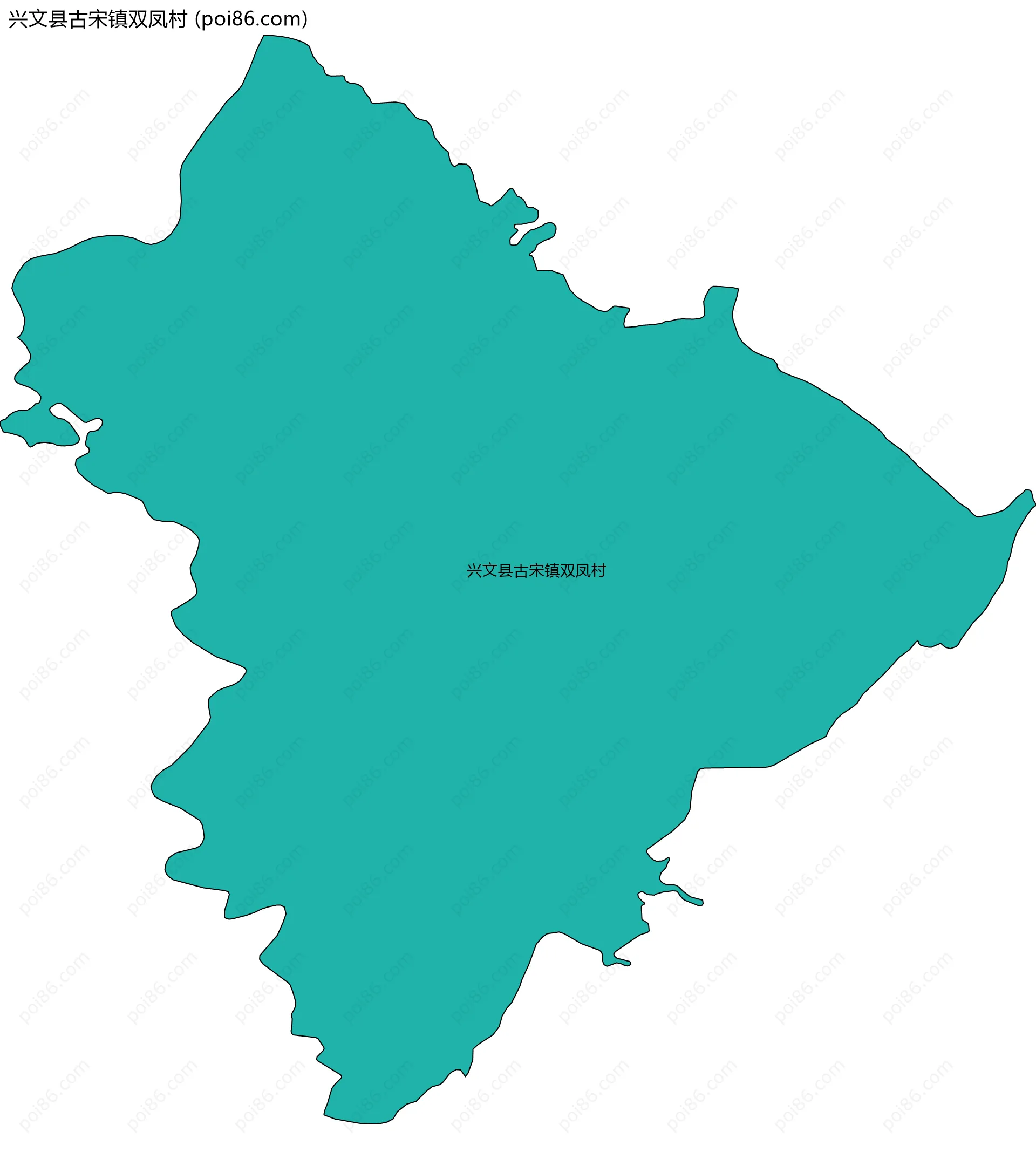 兴文县古宋镇双凤村边界地图