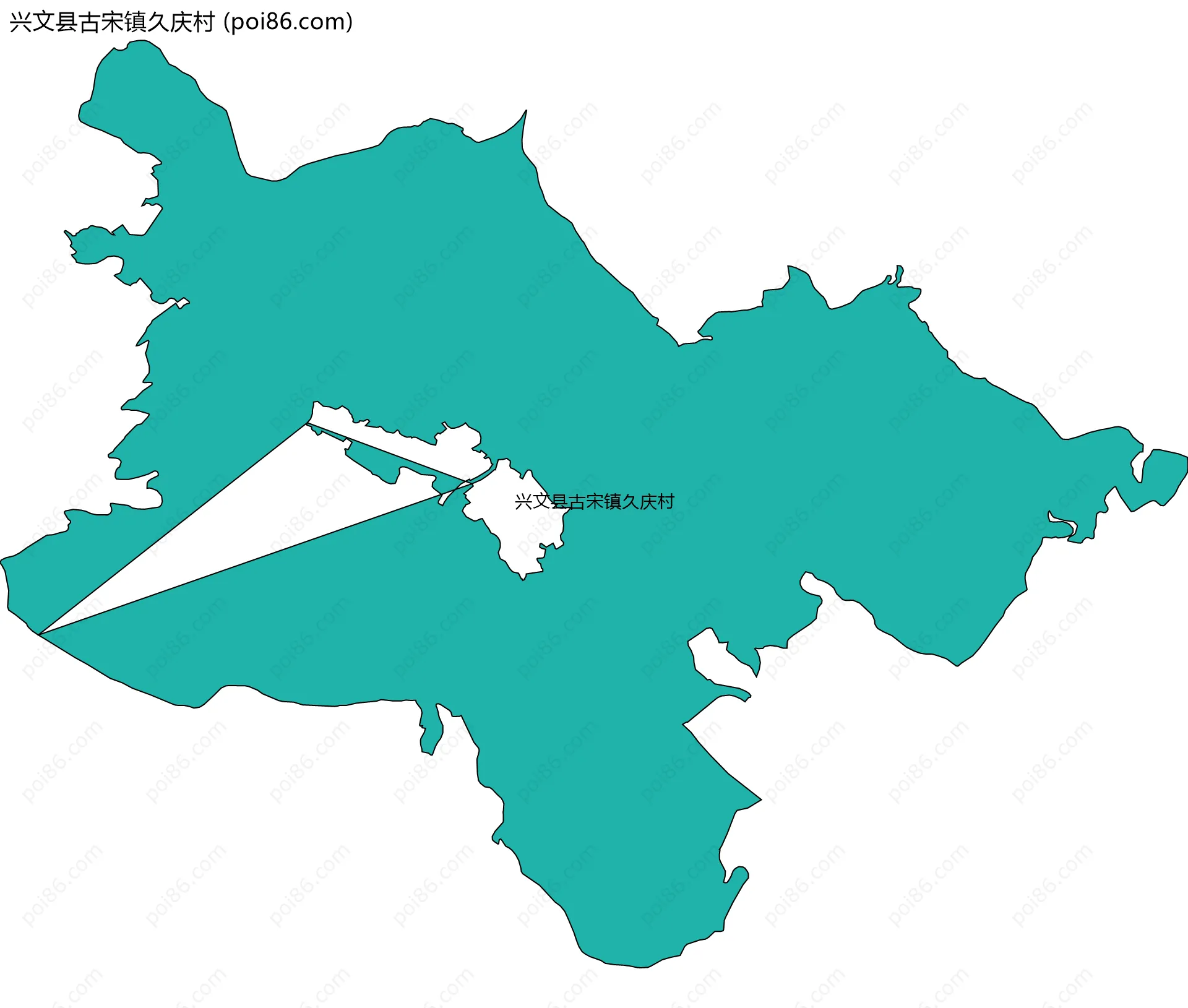 兴文县古宋镇久庆村边界地图