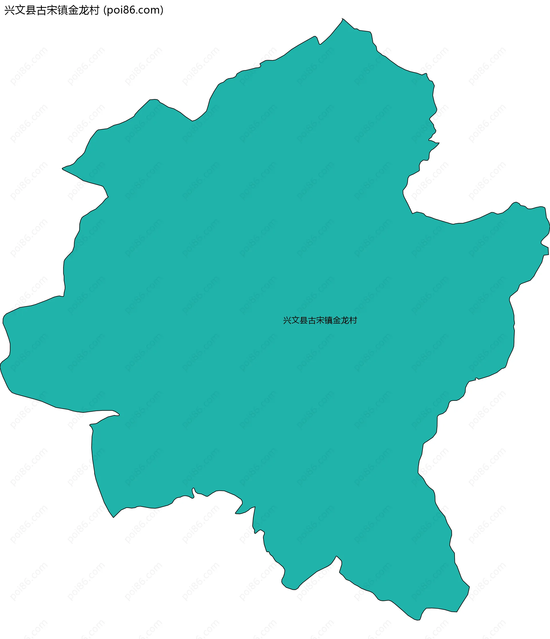 兴文县古宋镇金龙村边界地图
