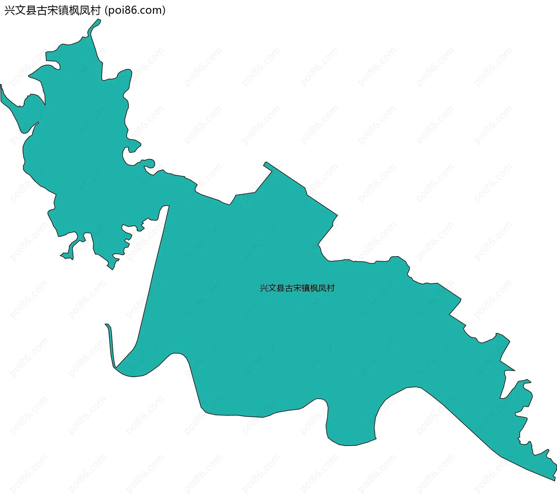 兴文县古宋镇枫凤村边界地图