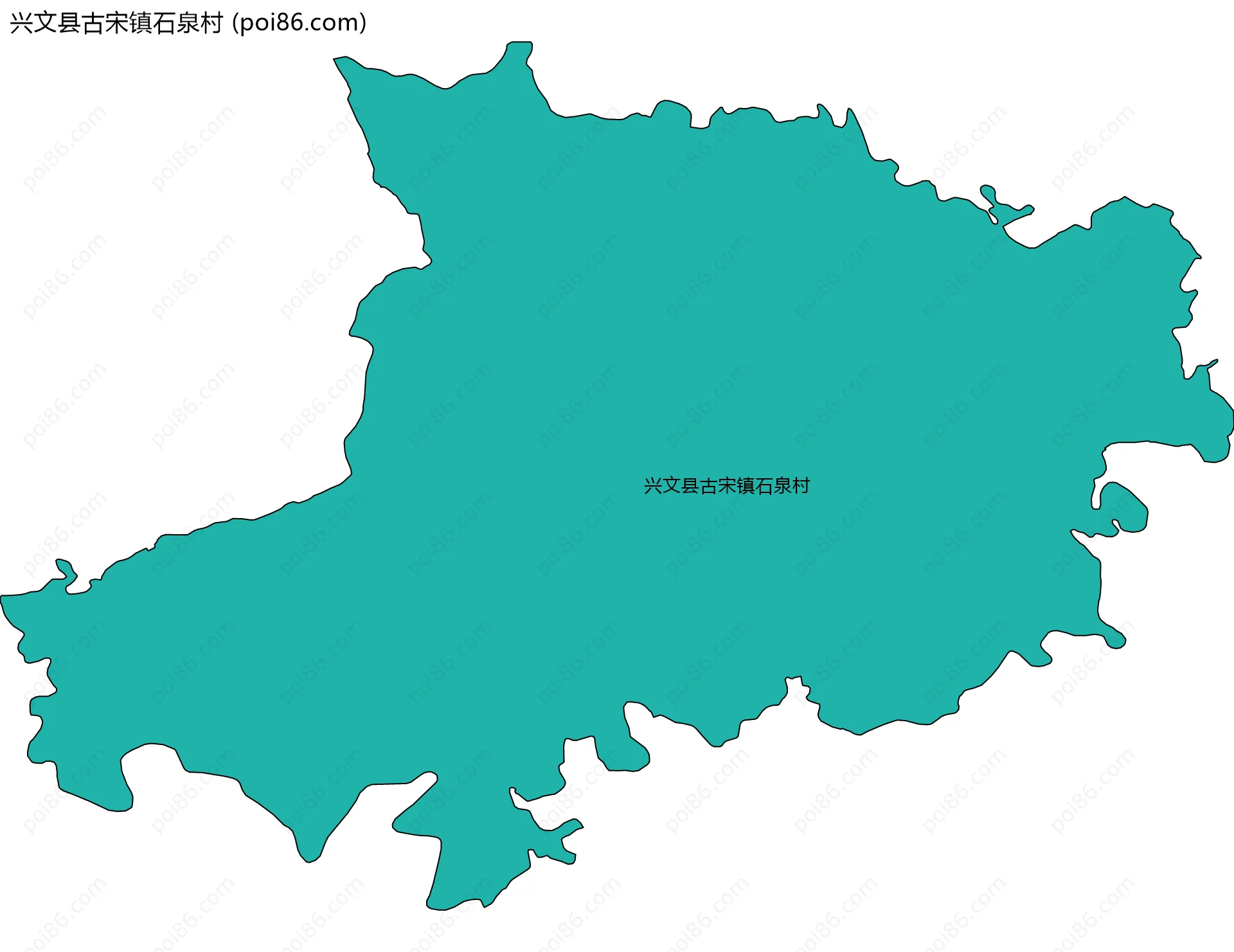 兴文县古宋镇石泉村边界地图