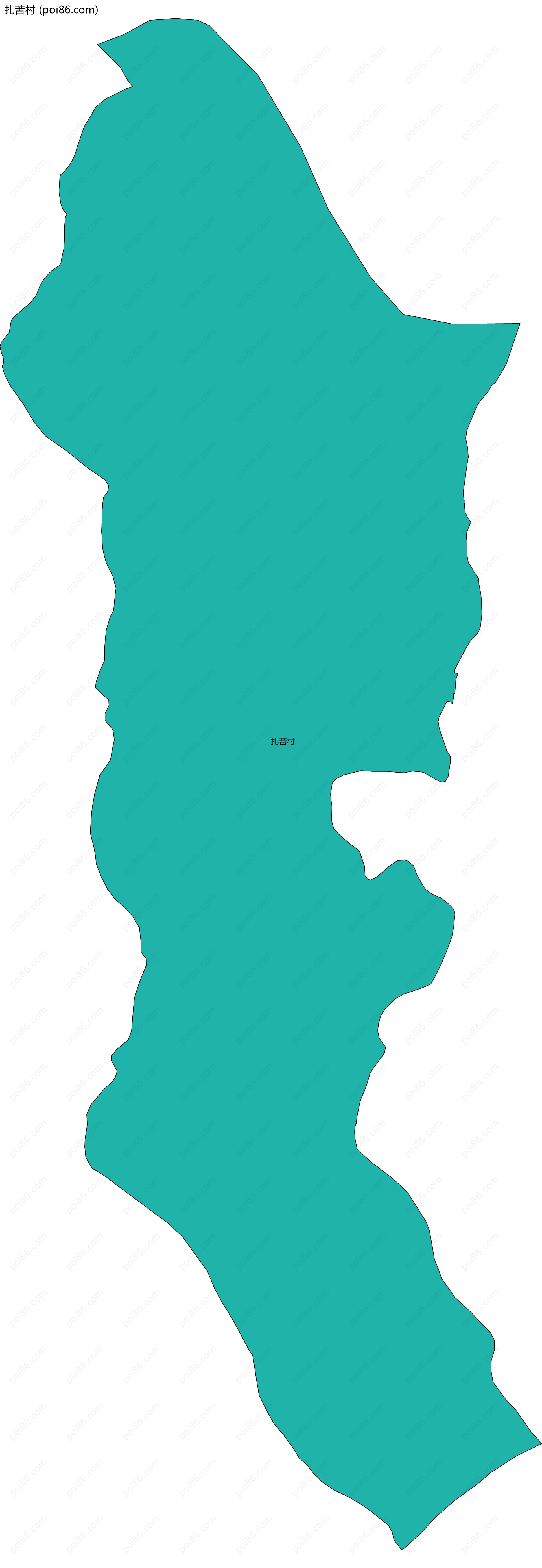 扎苦村边界地图