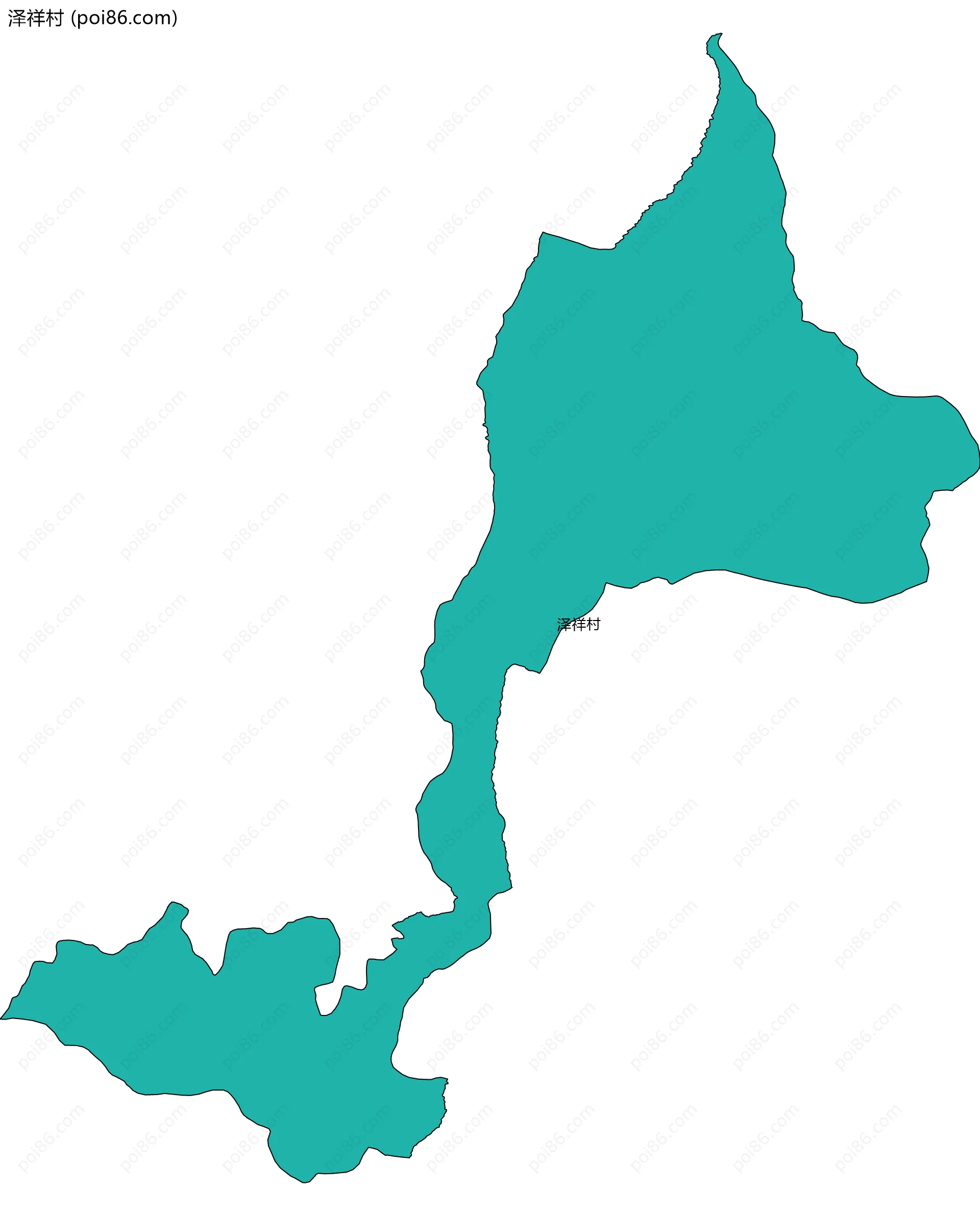 泽祥村边界地图